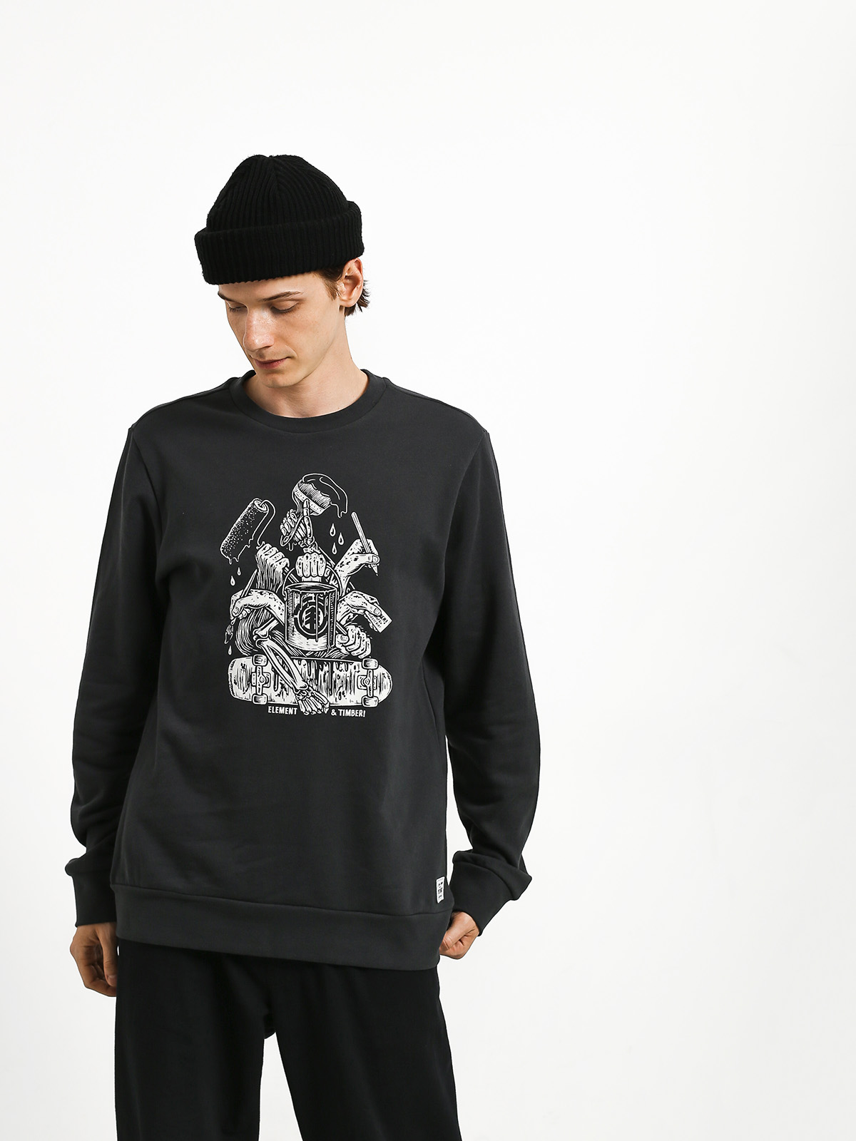 Bluza Element By Hand Crew (off black)