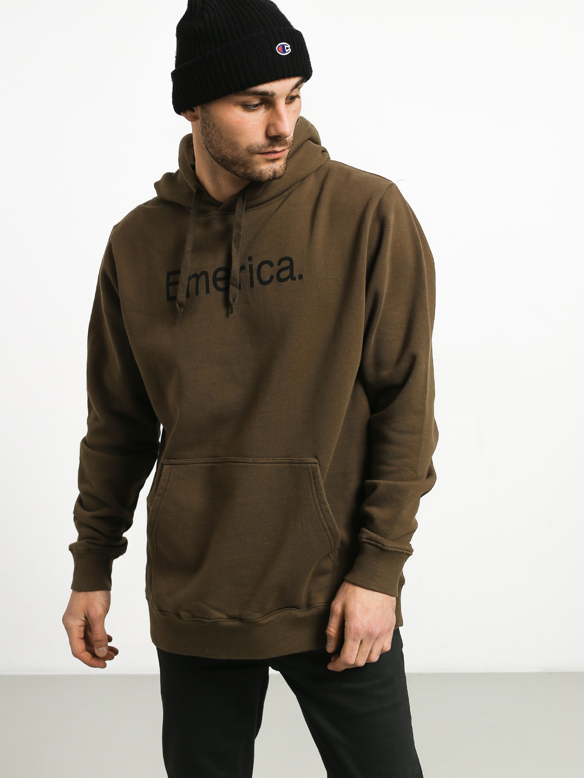 Bluza z kapturem Emerica Small Pure Logo HD (army)