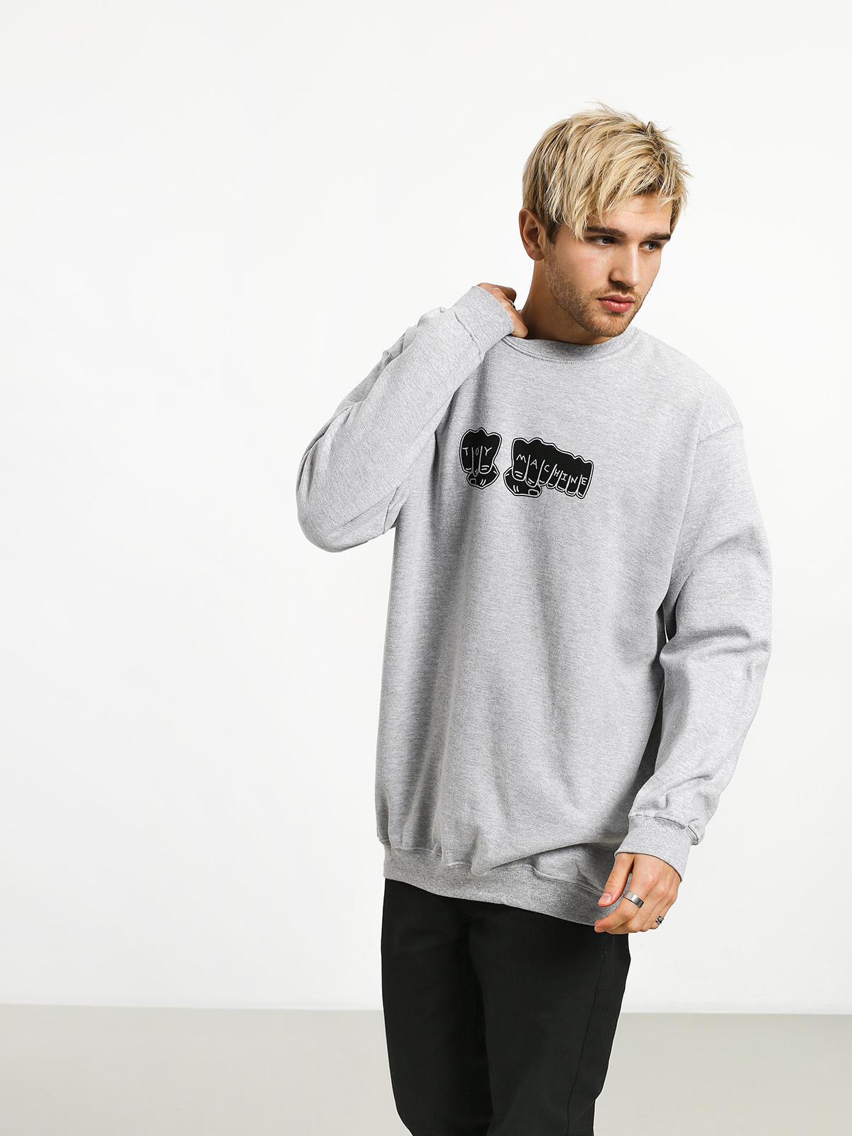 Bluza Toy Machine Crew Fists (grey)