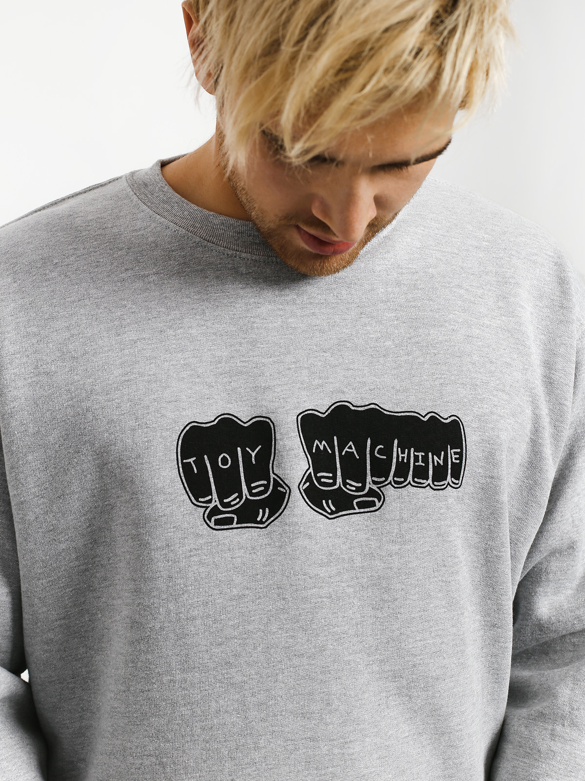 Bluza Toy Machine Crew Fists (grey)