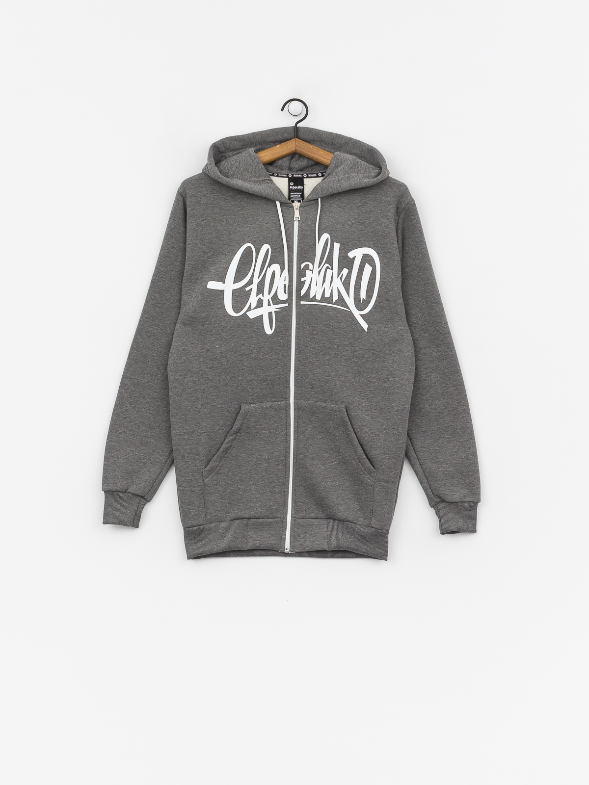 Bluza z kapturem El Polako Handmade ZHD (grey heather)