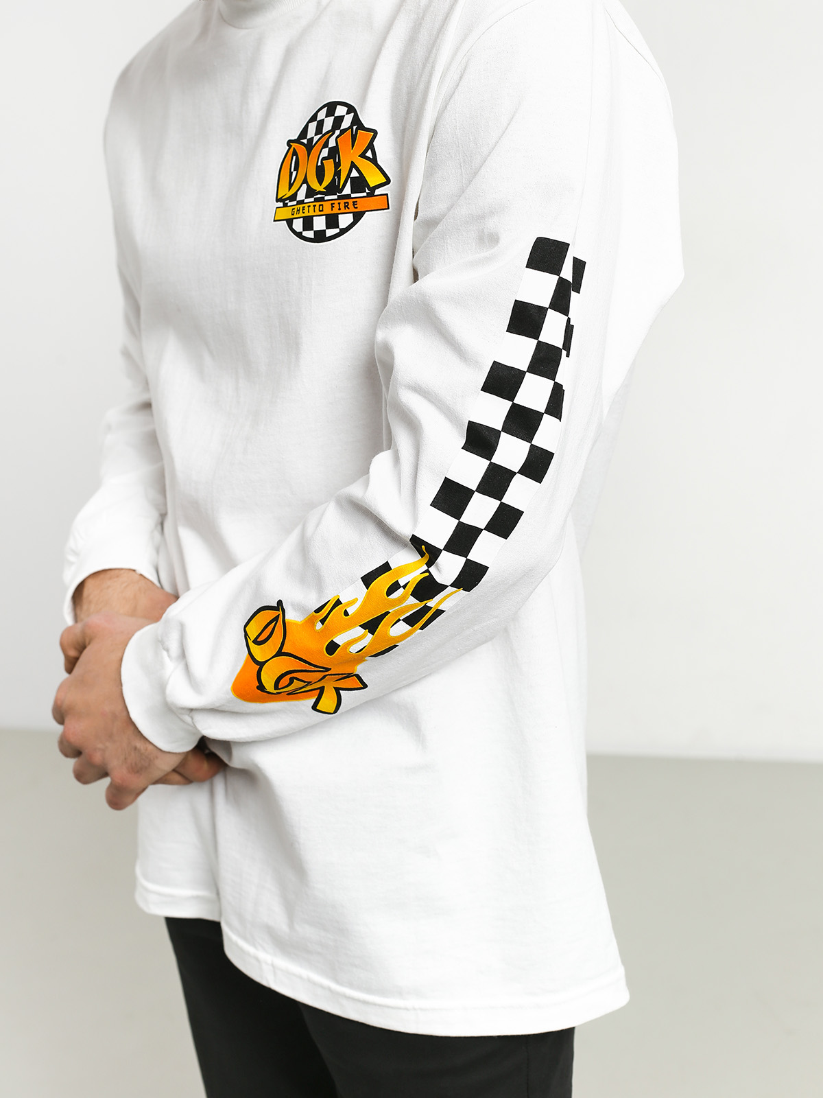 Longsleeve DGK Ghetto Fire (white)