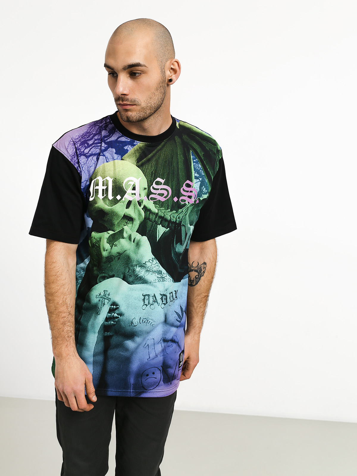 T-shirt MassDnm XOXO (multicolor/black)