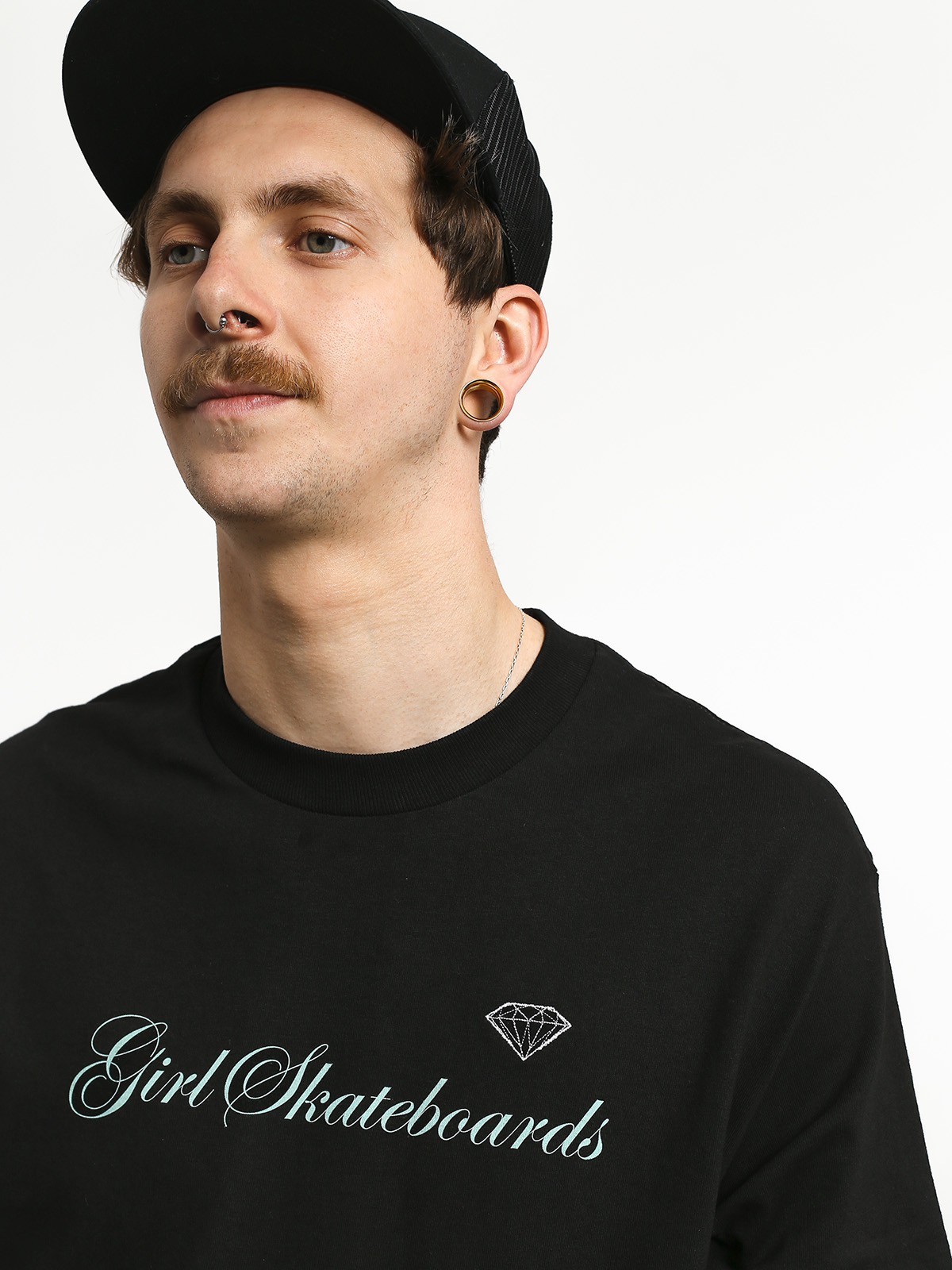 T-shirt Girl Skateboard Supply Script (black)