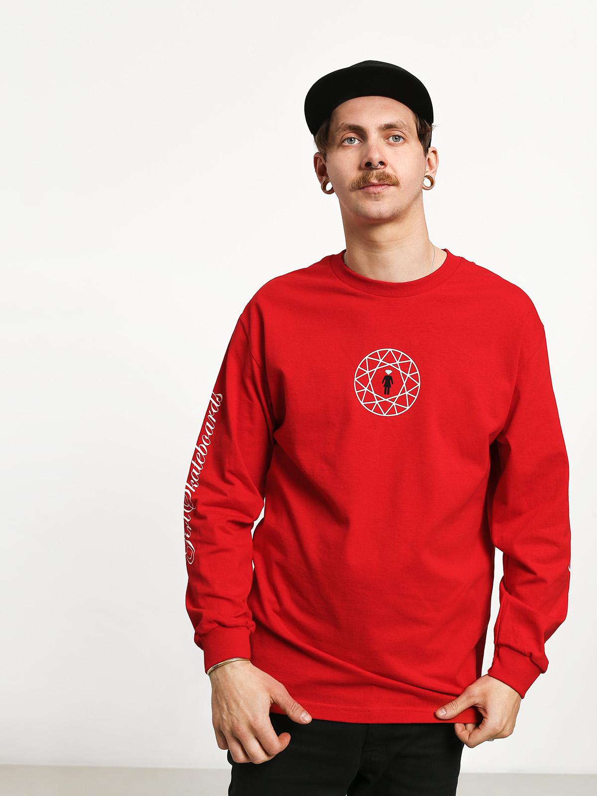 Longsleeve Girl Skateboard Simplicity (red)