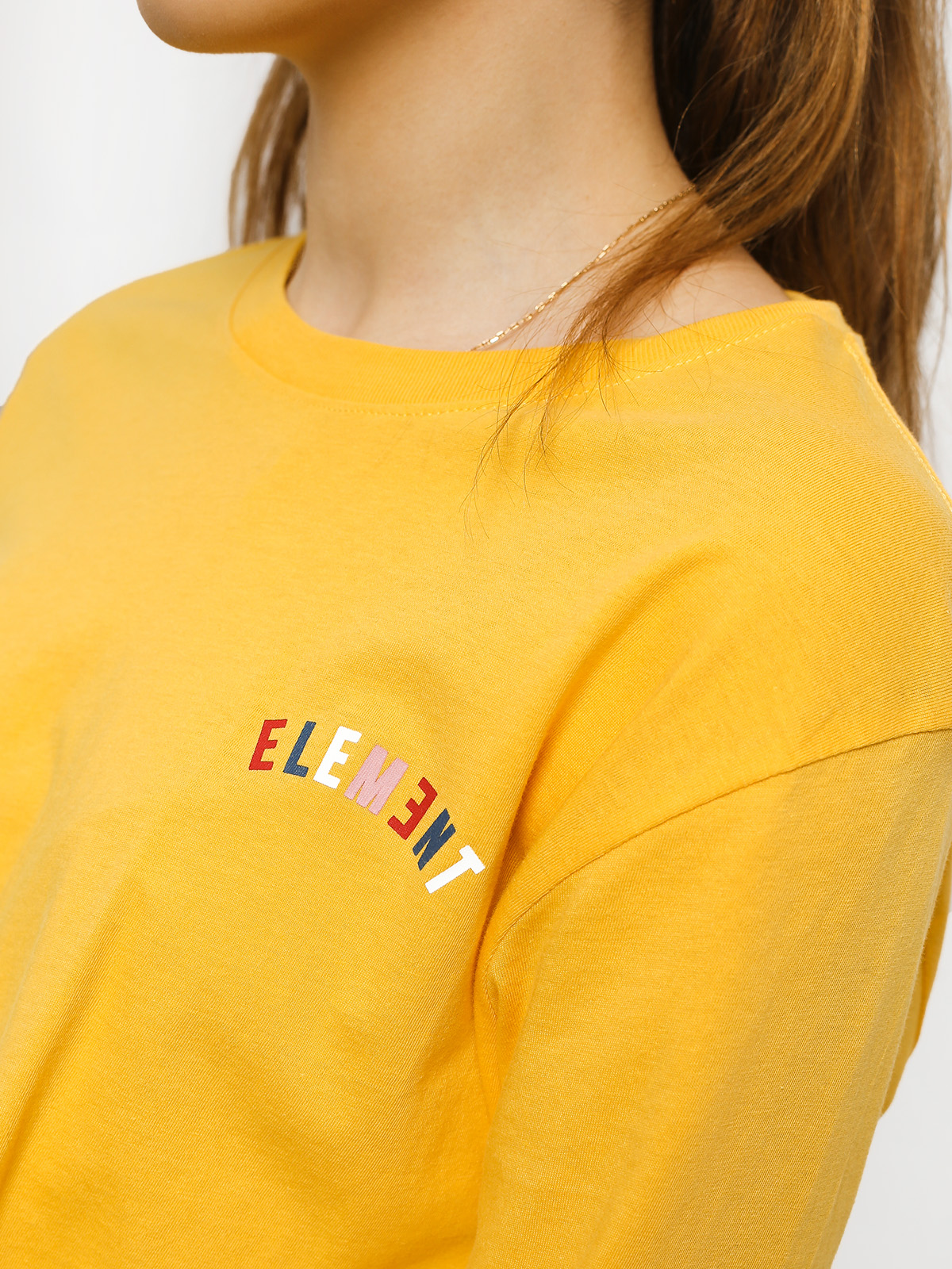 Longsleeve Element Rainbow Crop Wmn (banana)
