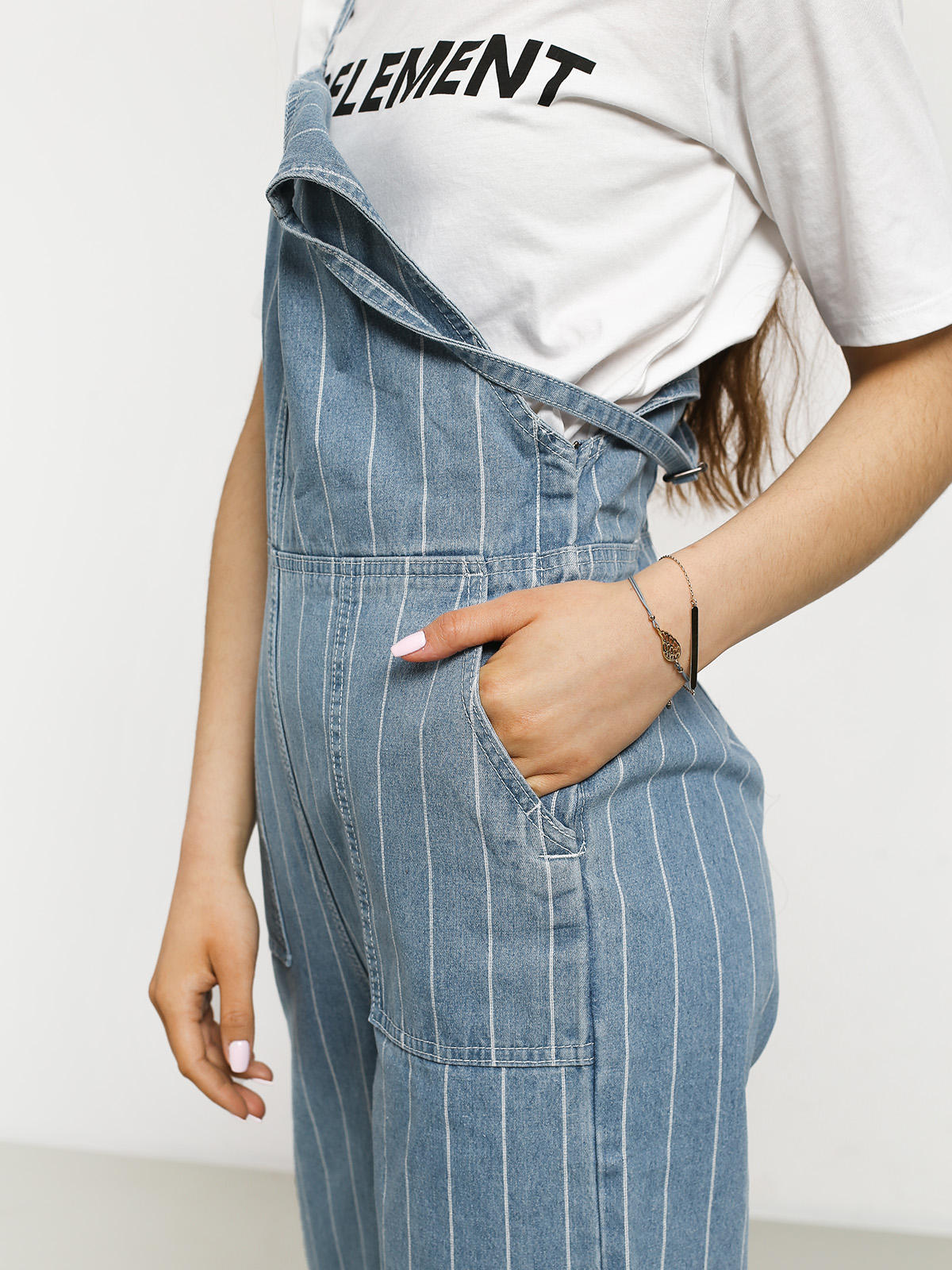 Ogrodniczki RVCA Called It Wmn (washed stripe)