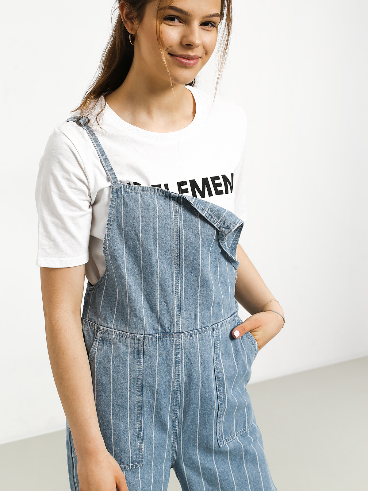 Ogrodniczki RVCA Called It Wmn (washed stripe)