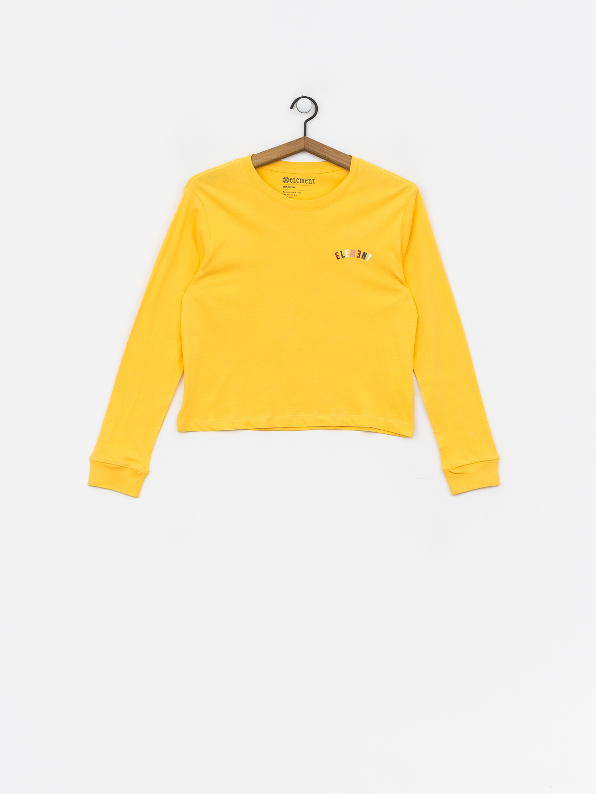 Longsleeve Element Rainbow Crop Wmn (banana)