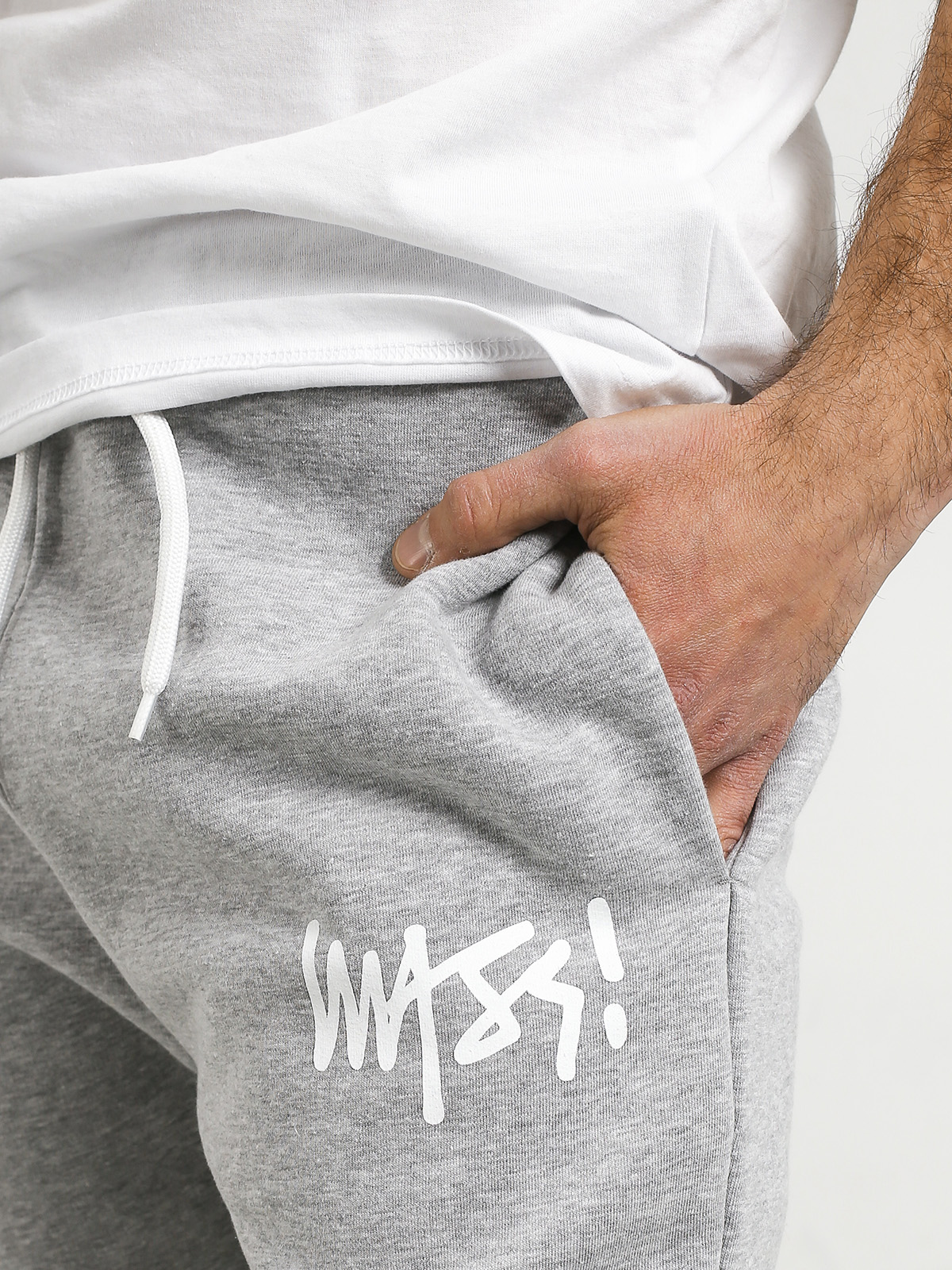 Spodnie MassDnm Signature Trap Fit (light heather grey)