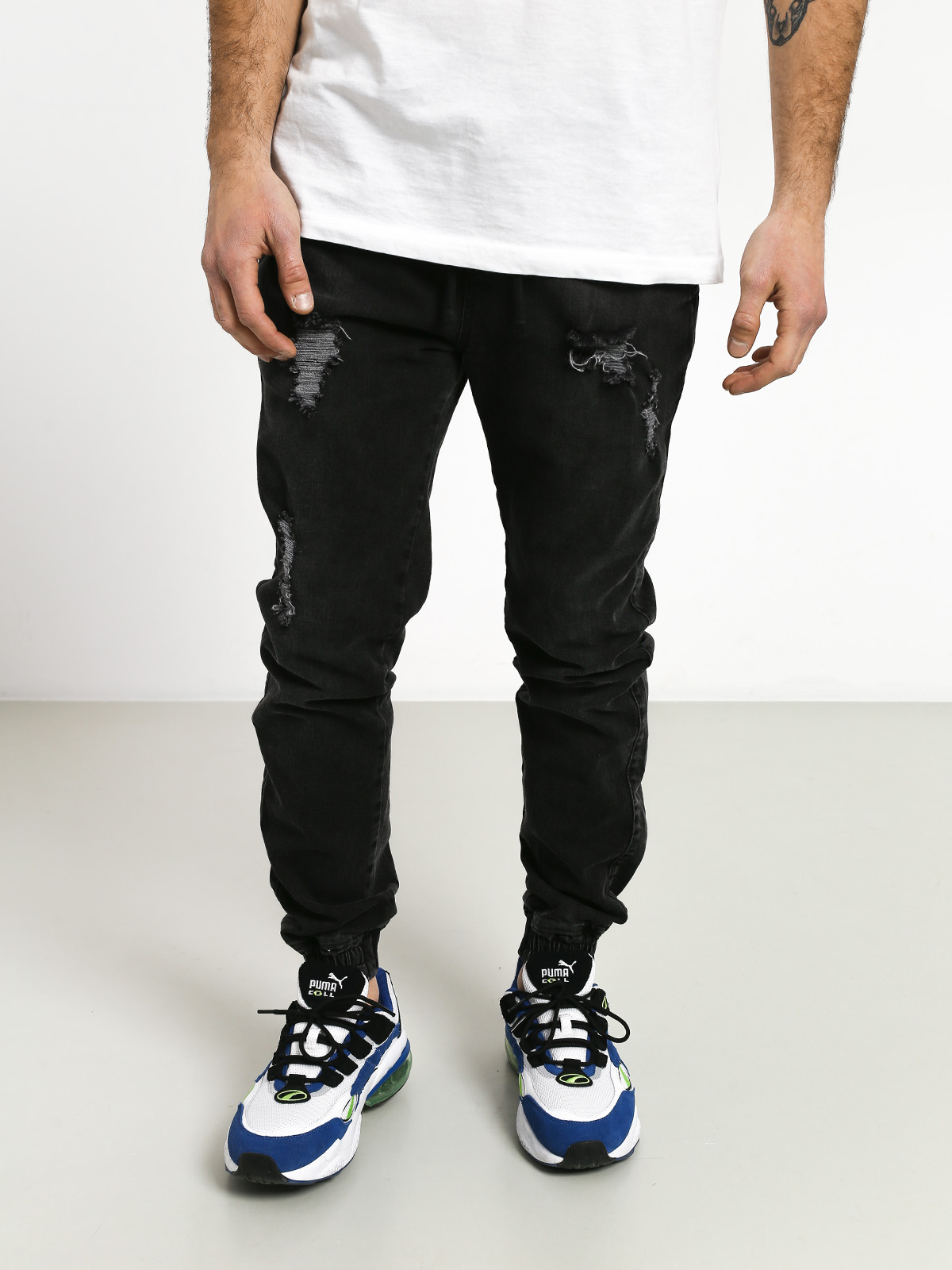 Spodnie Diamante Wear Rm Jeans Jogger (ripped black jeans)