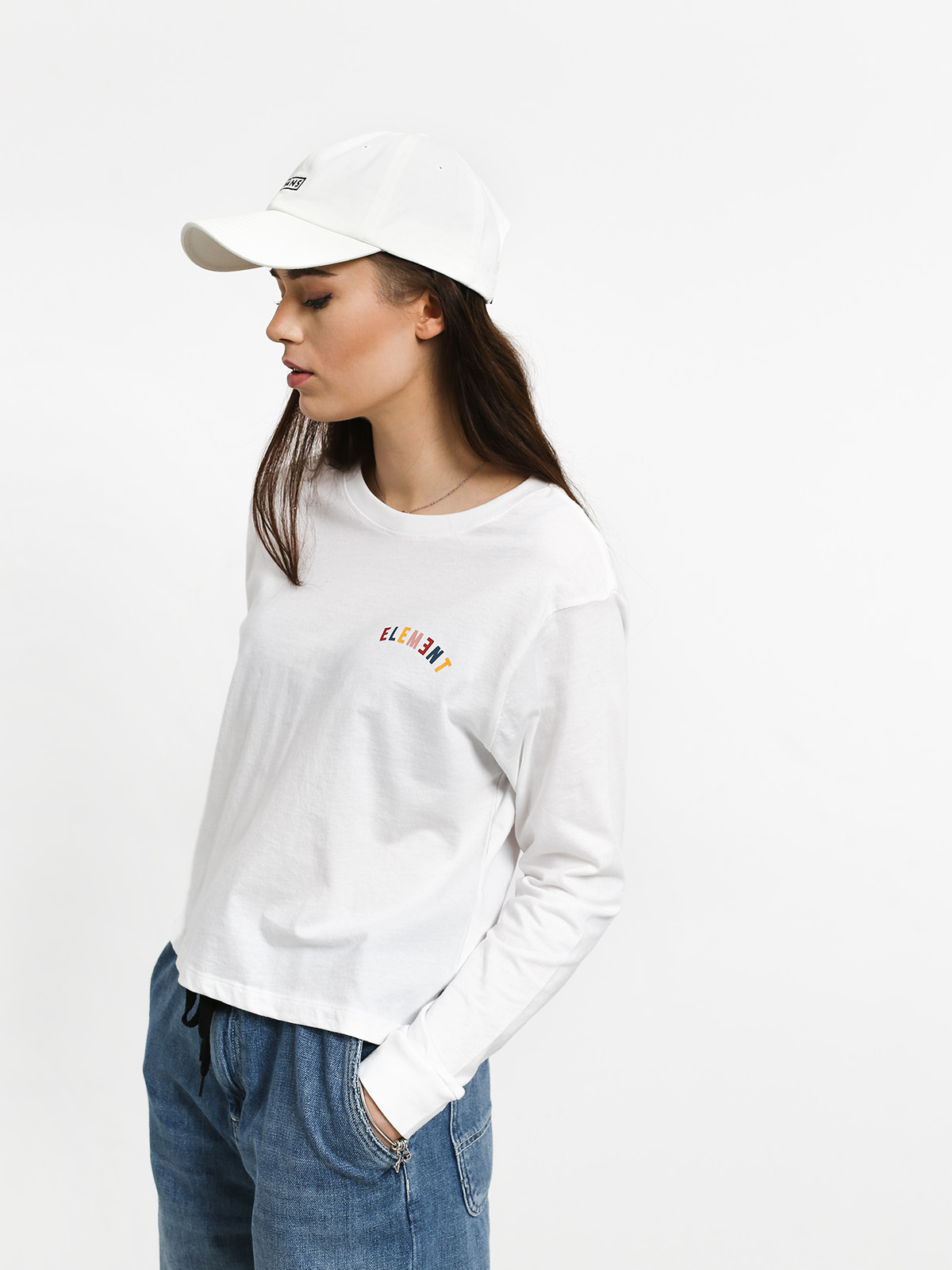 Longsleeve Element Rainbowop Wmn (white)