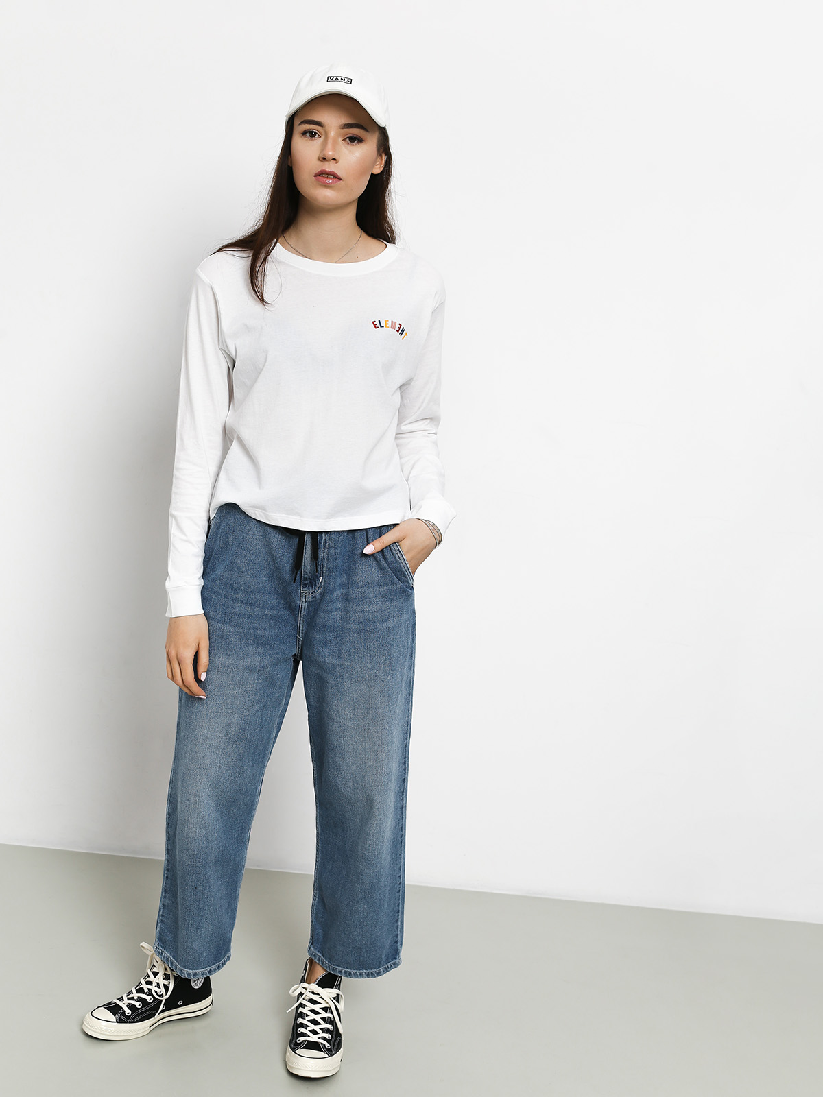 Longsleeve Element Rainbowop Wmn (white)