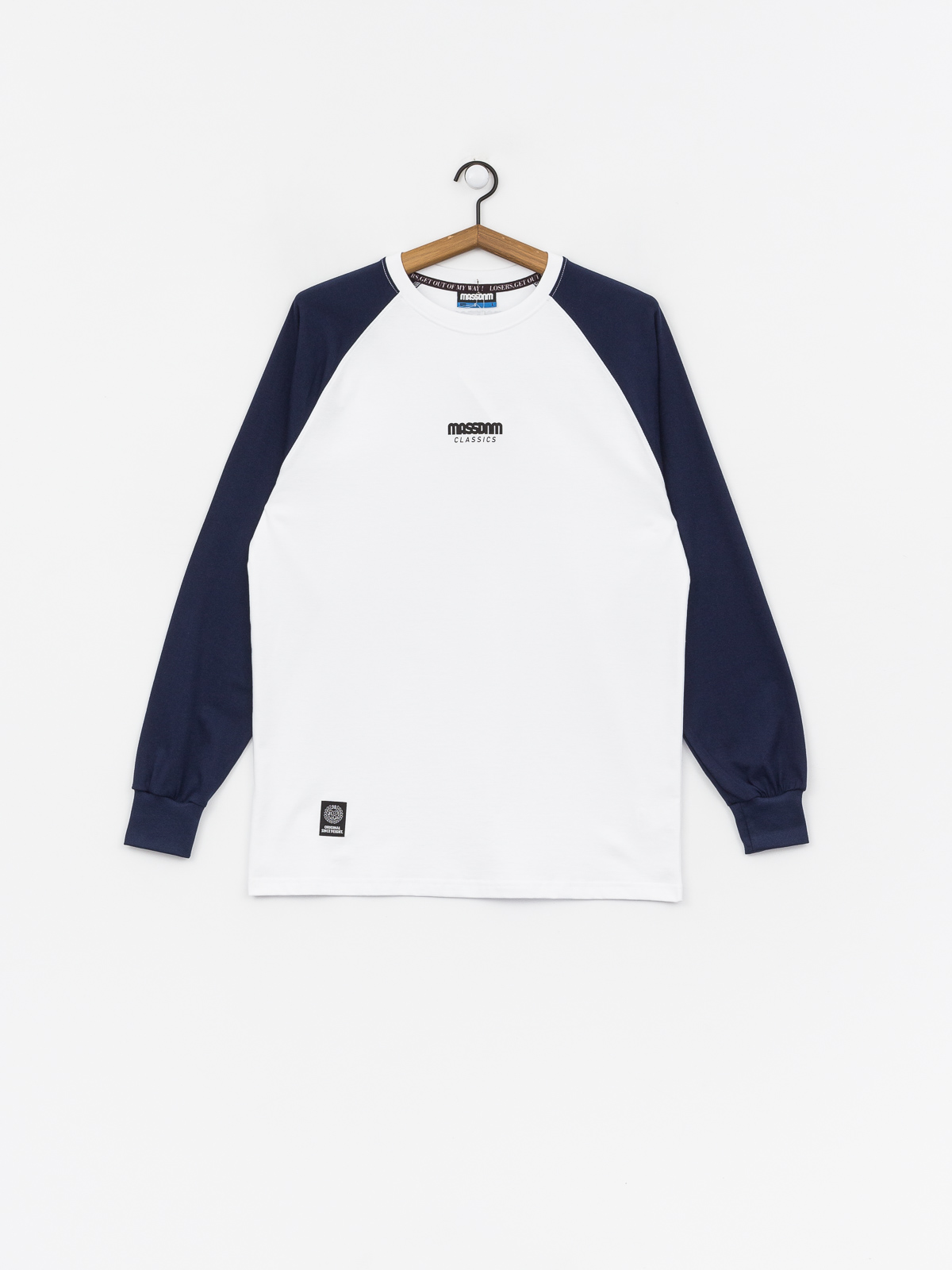 Longsleeve MassDnm Classics Small Logo (white/navy)