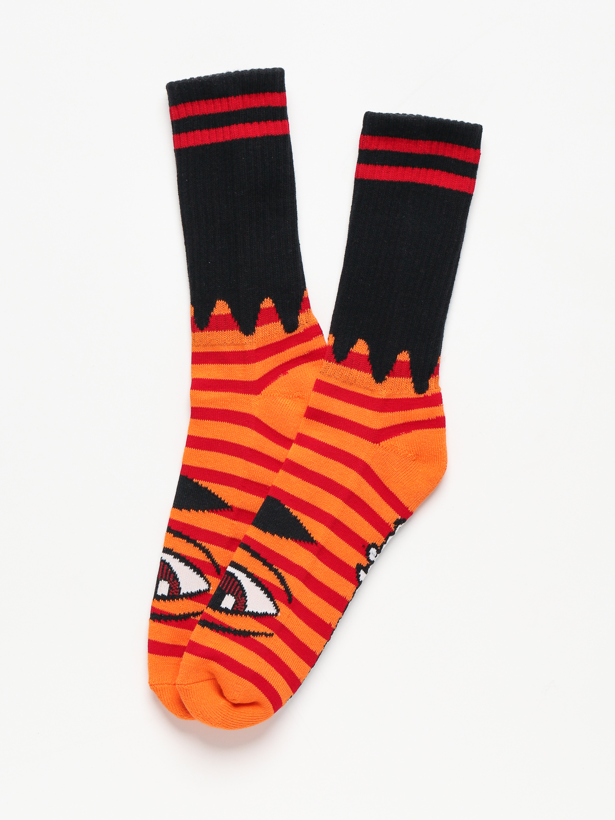 Skarpetki Toy Machine Sect Eye Stripe (orange/red)