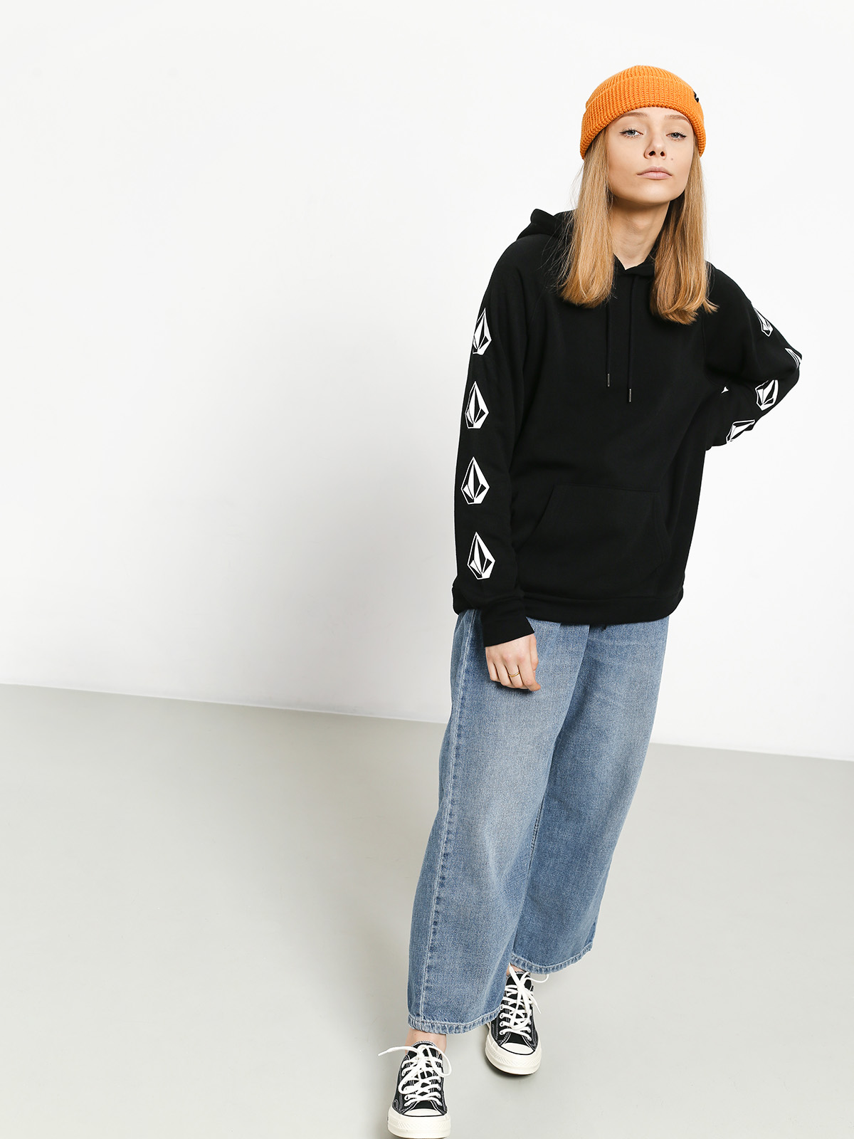 Bluza z kapturem Volcom Deadly Stones HD Wmn (blk)