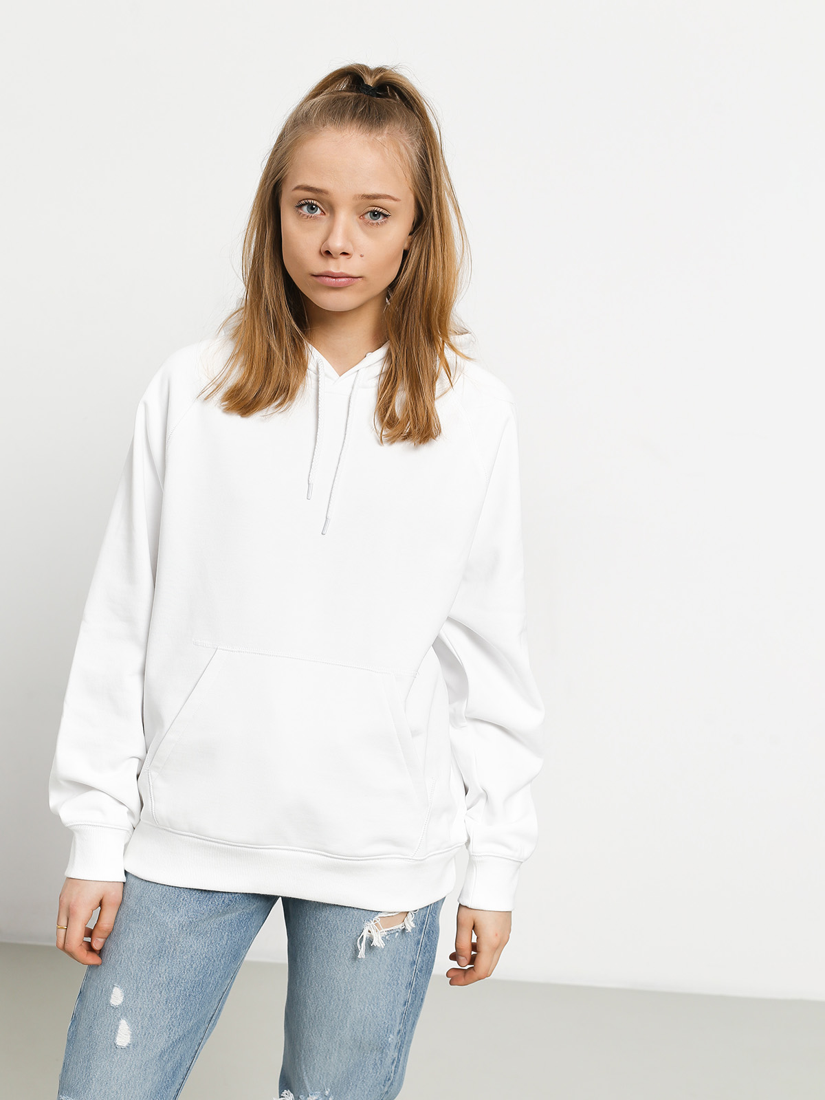 Bluza z kapturem Carhartt WIP Chase HD Wmn (white/gold)