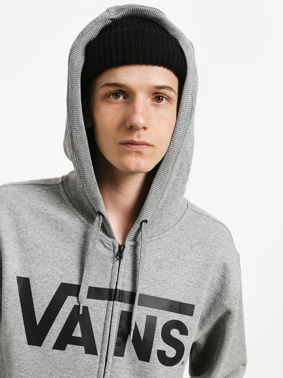 Bluza z kapturem Vans Vans Classic ZHD (concrete/heather)