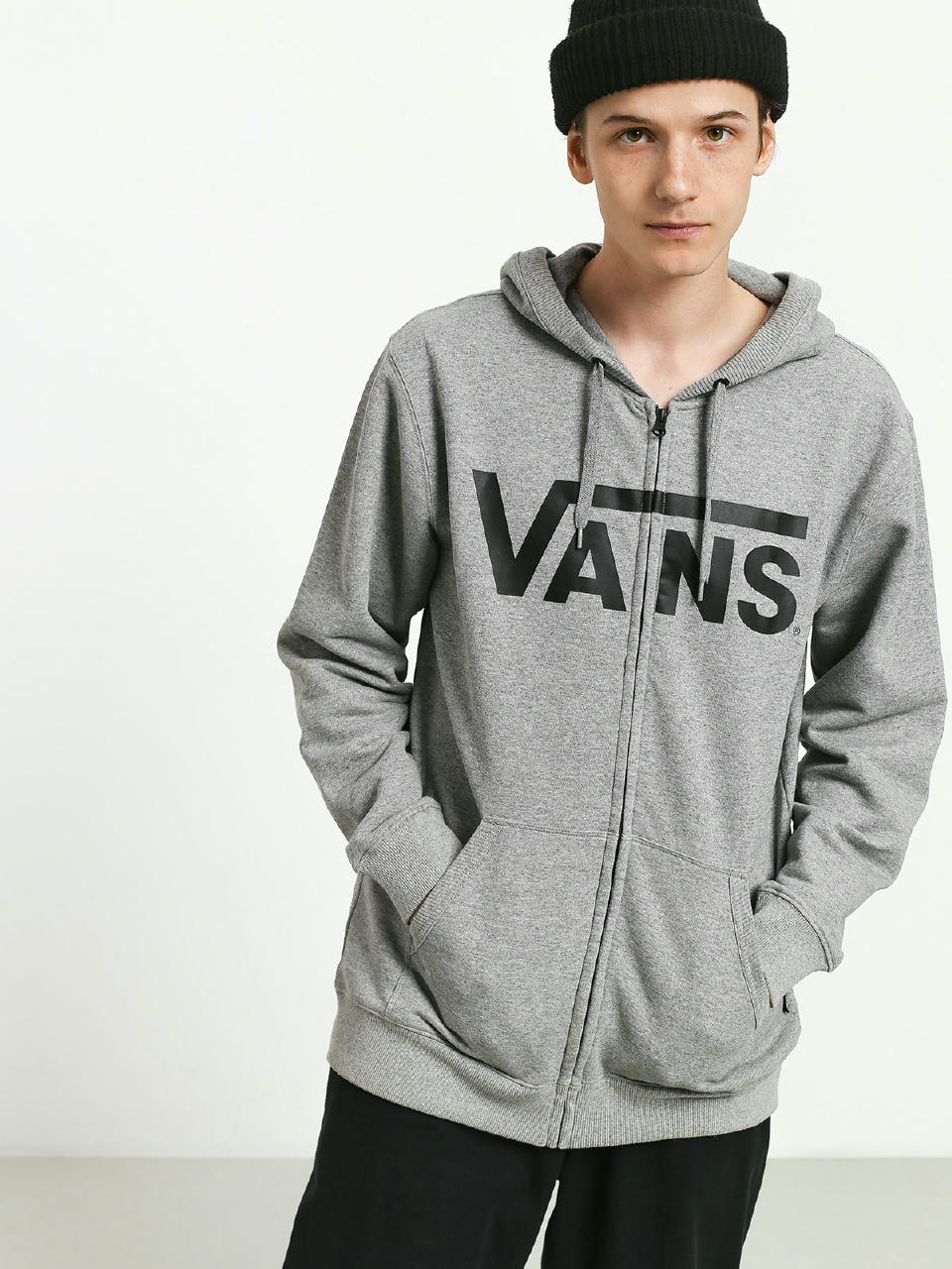 Bluza z kapturem Vans Vans Classic ZHD (concrete/heather)