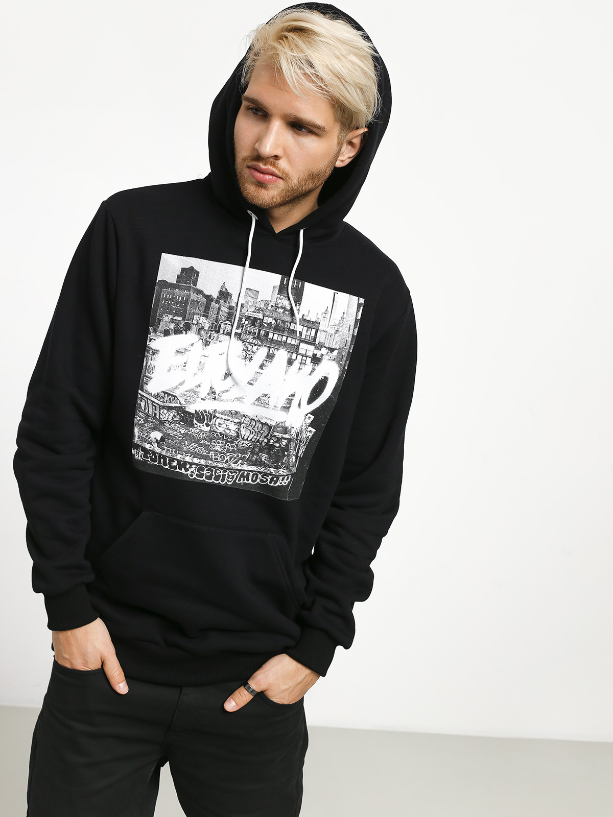 Bluza z kapturem El Polako Destroyed Town HD (black)