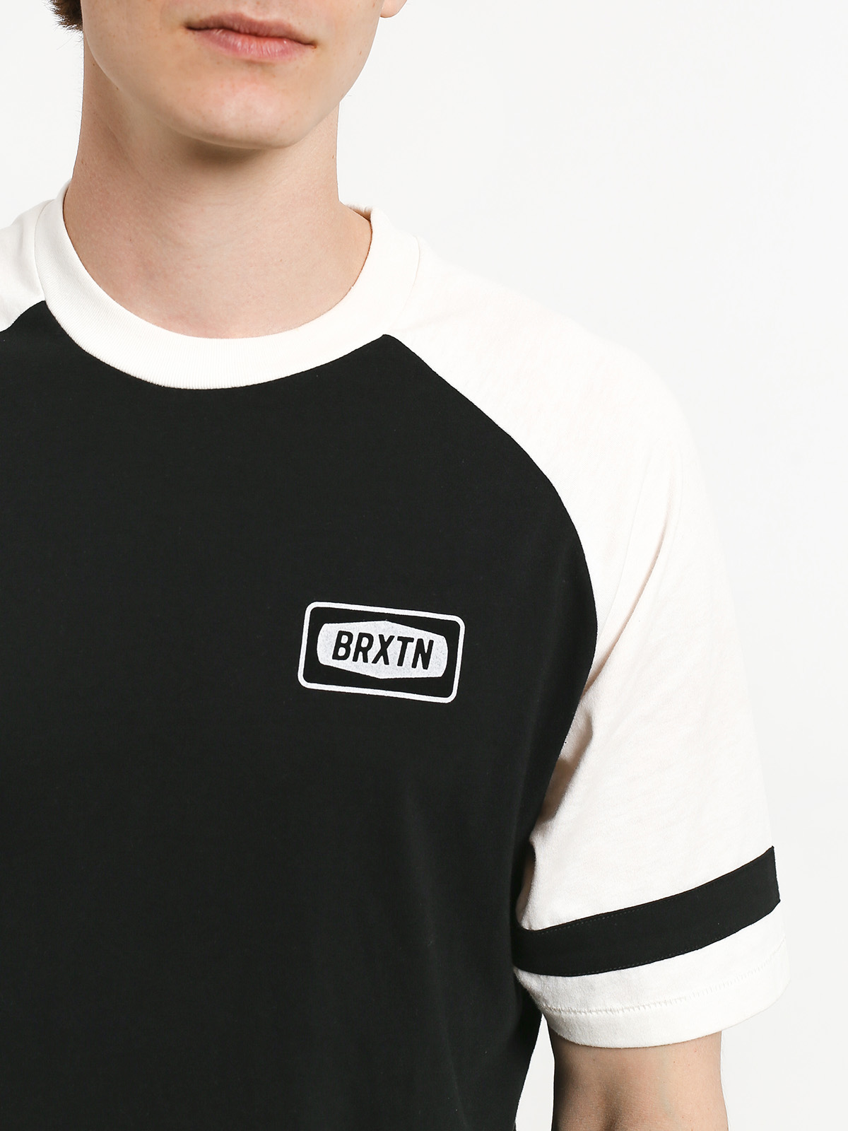 T-shirt Brixton Rockford Baseball (black/off white)