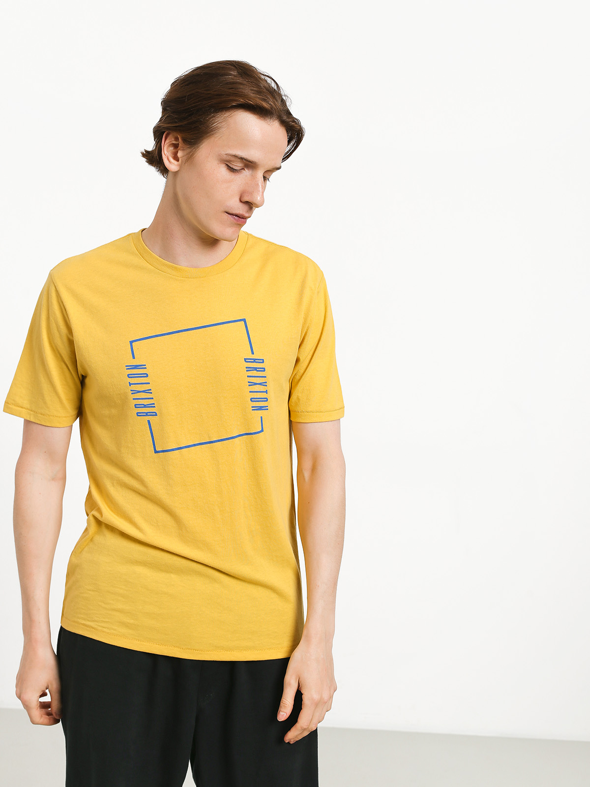 T-shirt Brixton Bolton Prt (washed yellow)