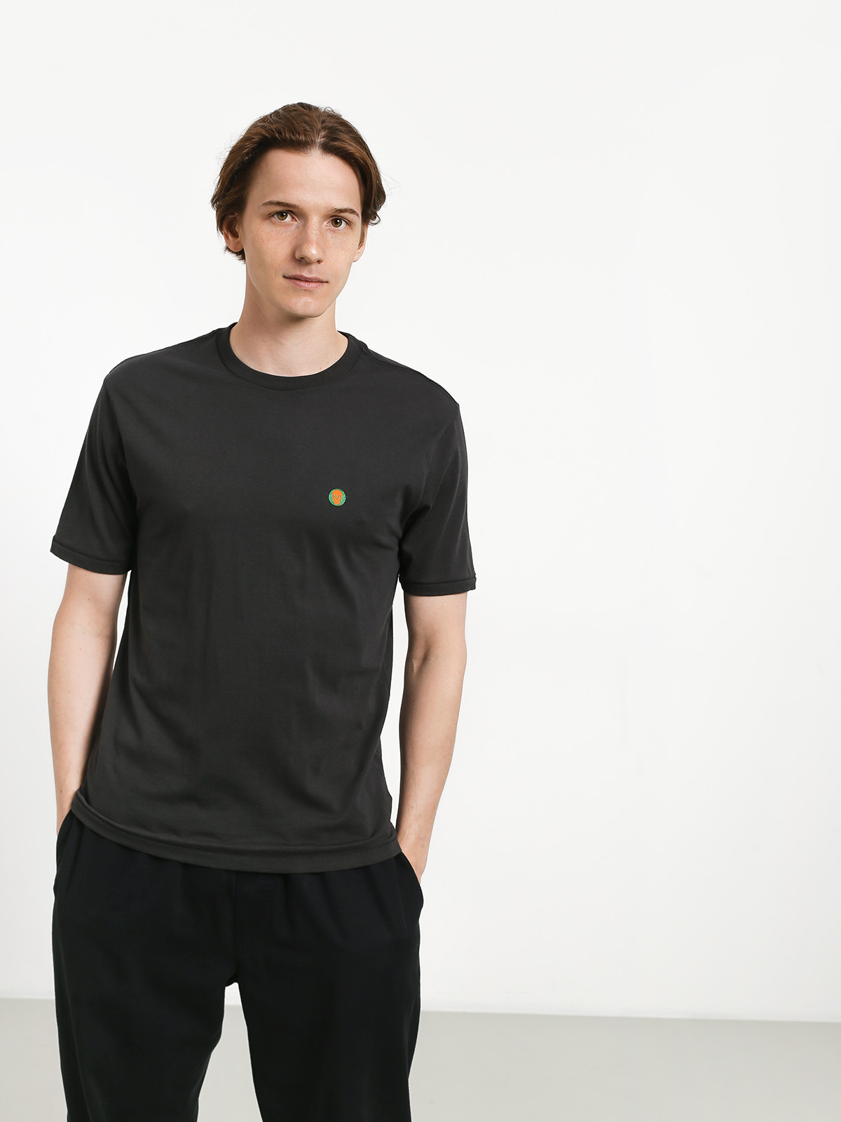 T-shirt Brixton Mob Prt (washed black)