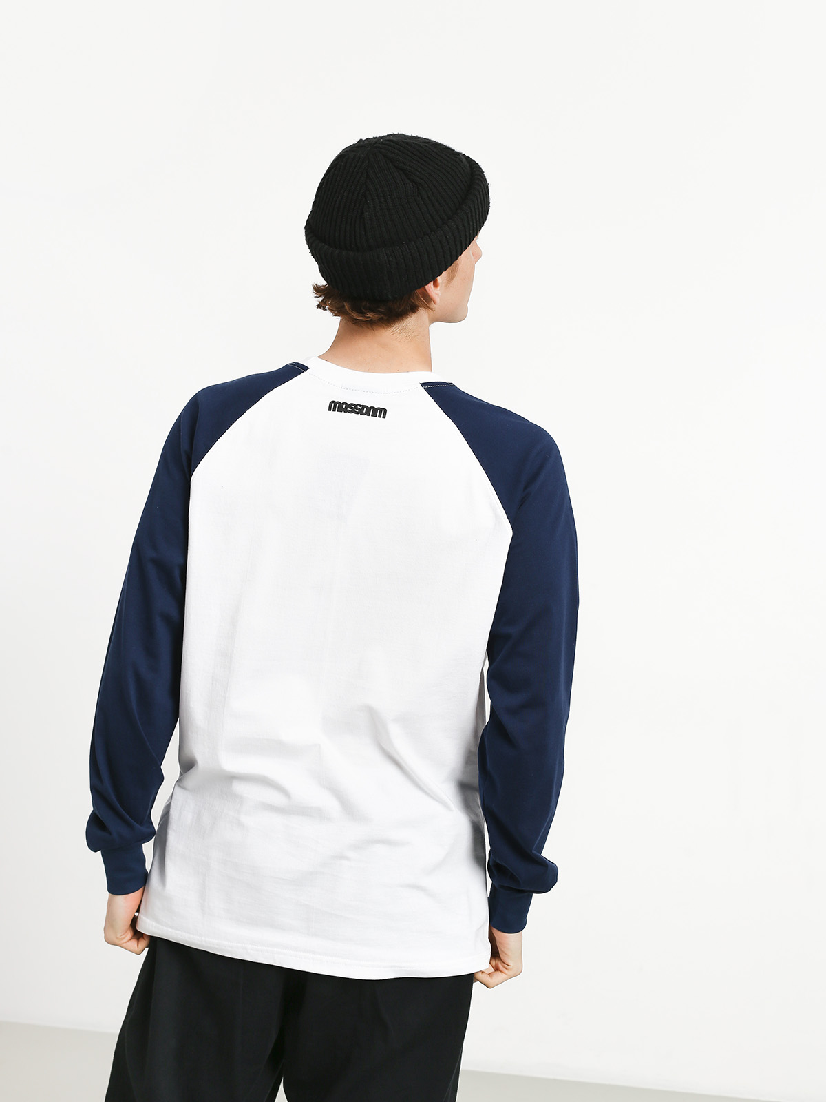 Longsleeve MassDnm Classics Small Logo (white/navy)