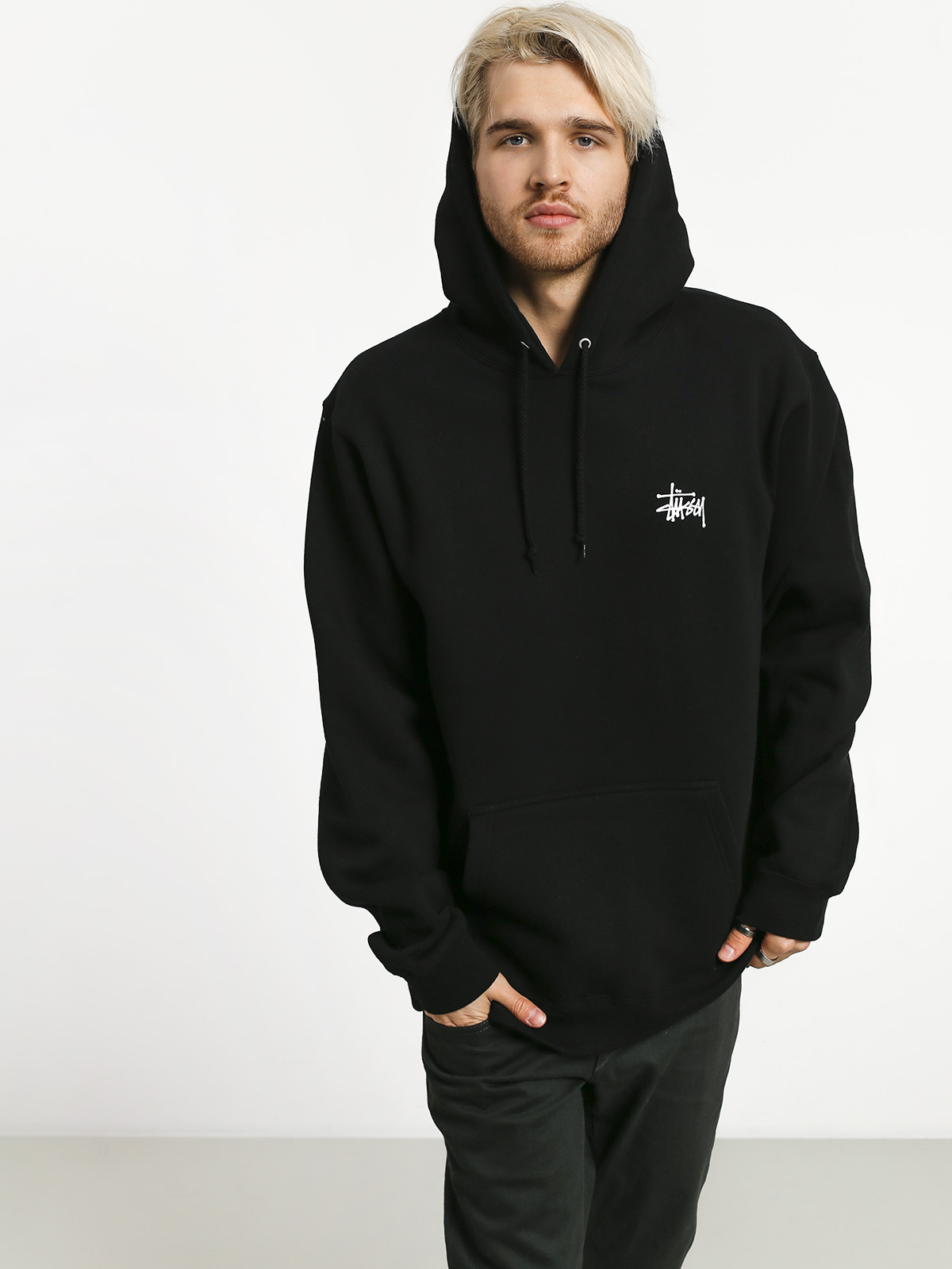 Bluza z kapturem Stussy Basic Stussy HD (black)