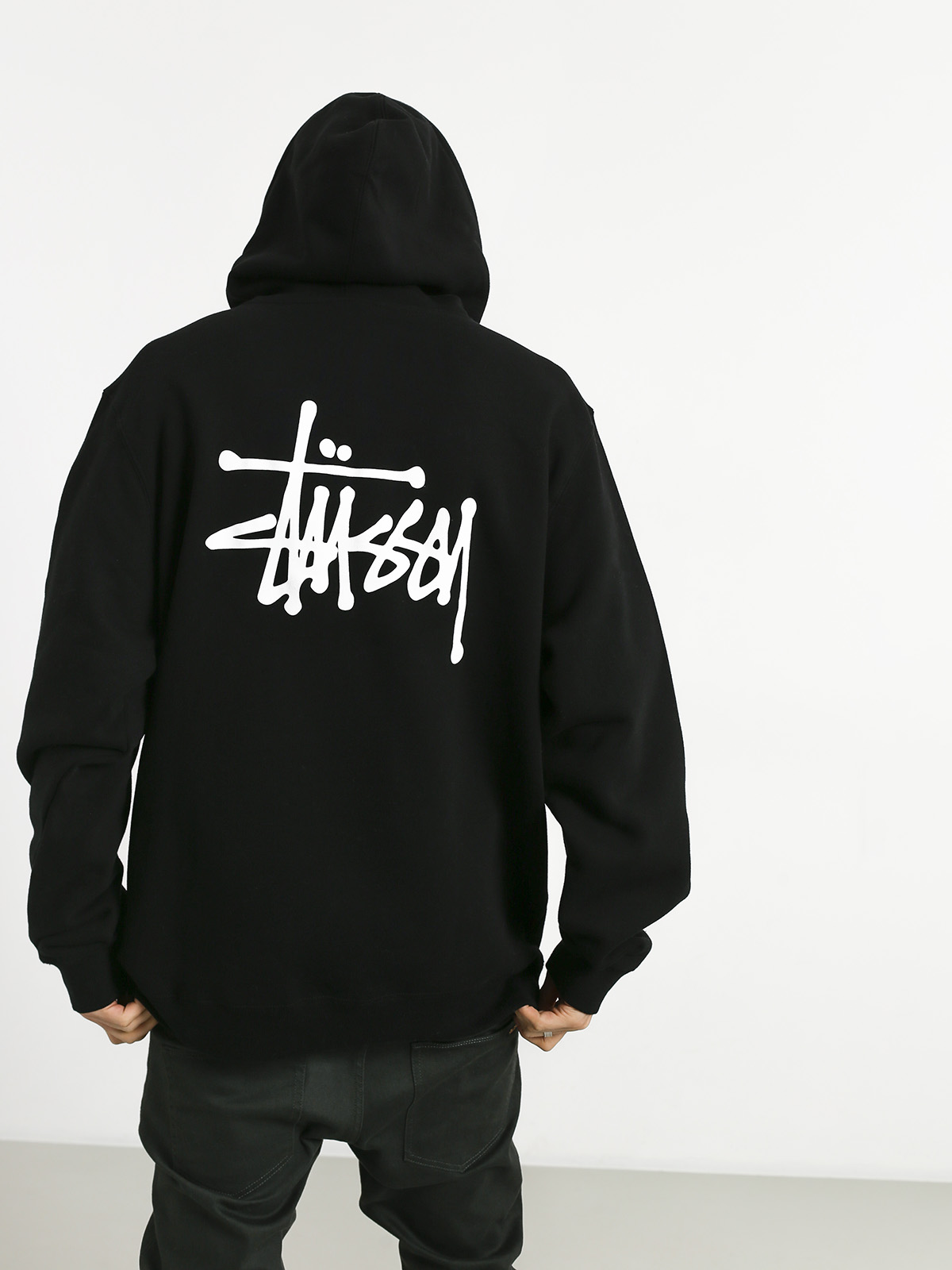 Bluza z kapturem Stussy Basic Stussy HD (black)