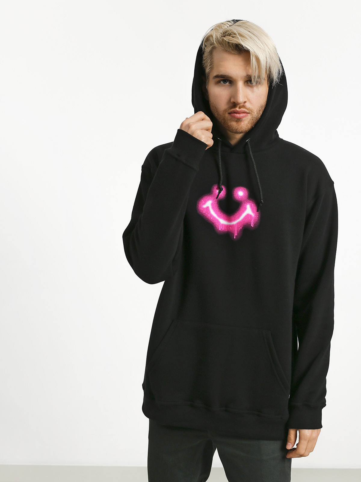 Bluza z kapturem Diamante Wear Fuck Fake Smiles HD (black)