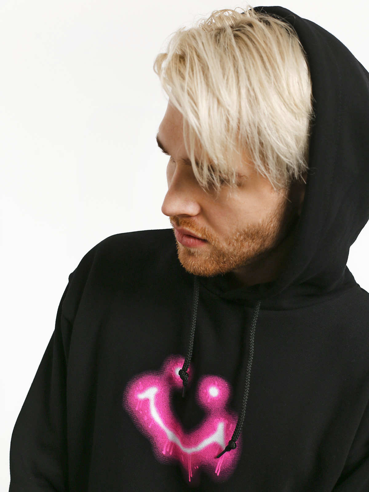 Bluza z kapturem Diamante Wear Fuck Fake Smiles HD (black)