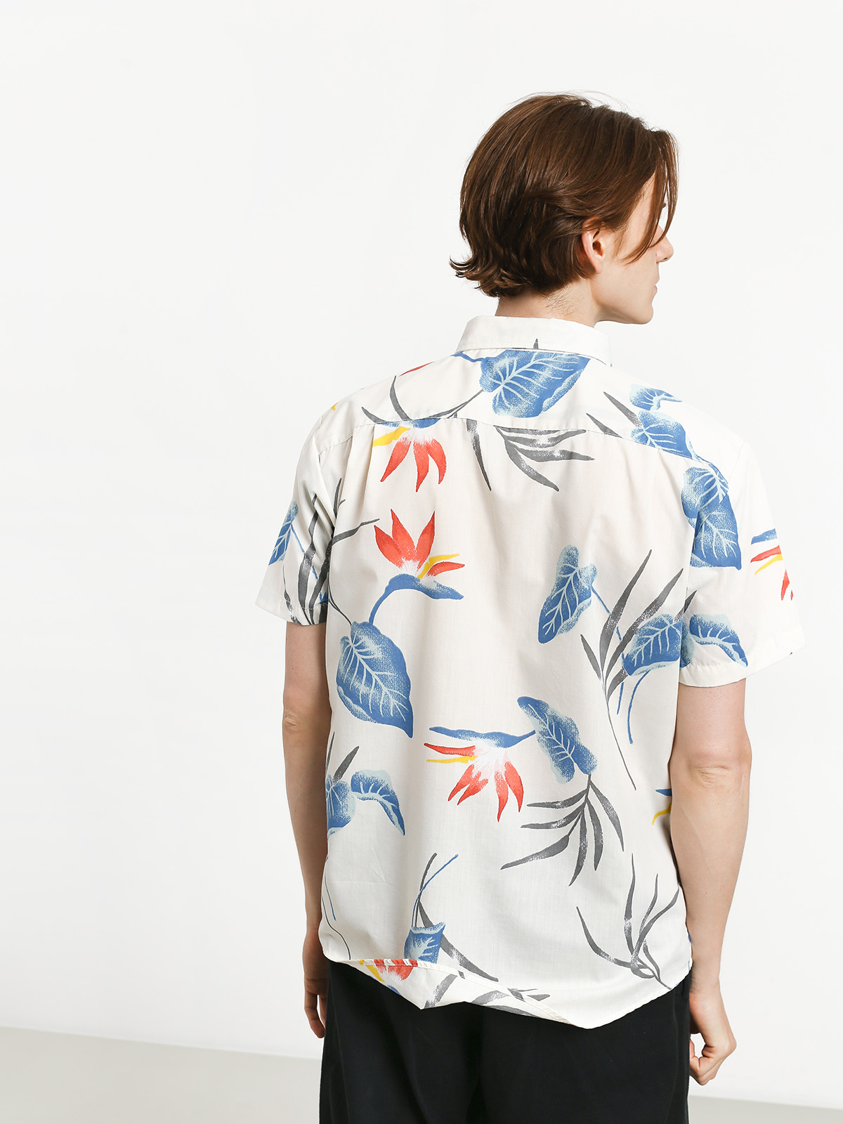 Koszula Brixton Charter Print (off white/blue)