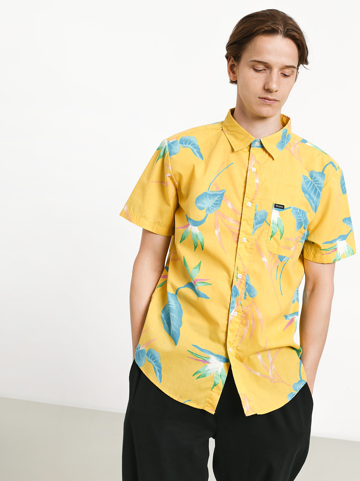 Koszula Brixton Charter Print (yellow)
