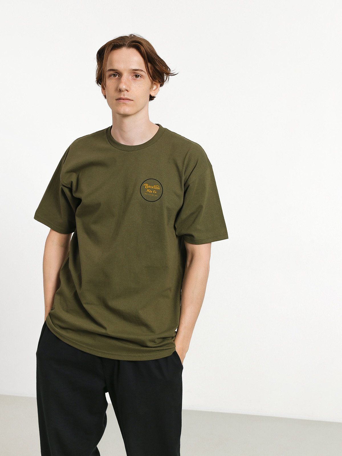 T-shirt Brixton Wheeler II Stnd (olive/black)