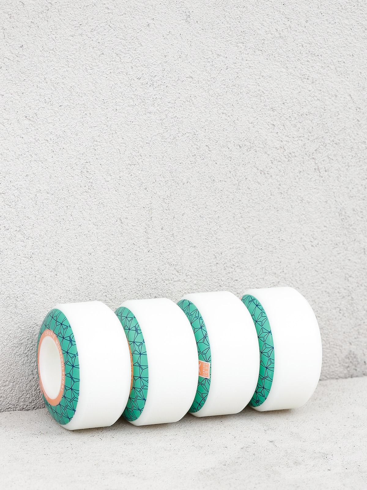Kółka Crupie Carlos Lqui (white/teal)