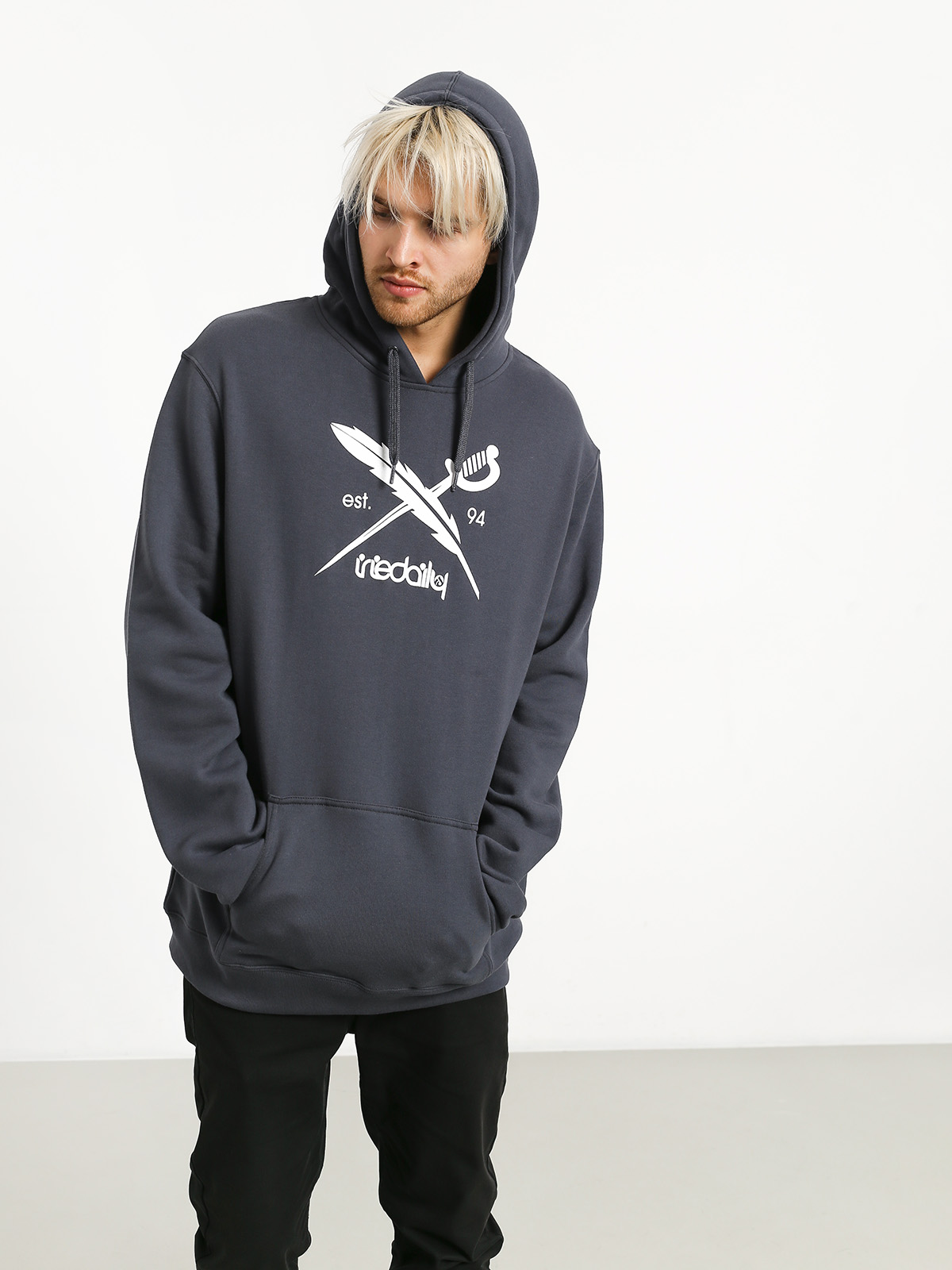 Bluza z kapturem Iriedaily Daily Flag HD (dark steel)
