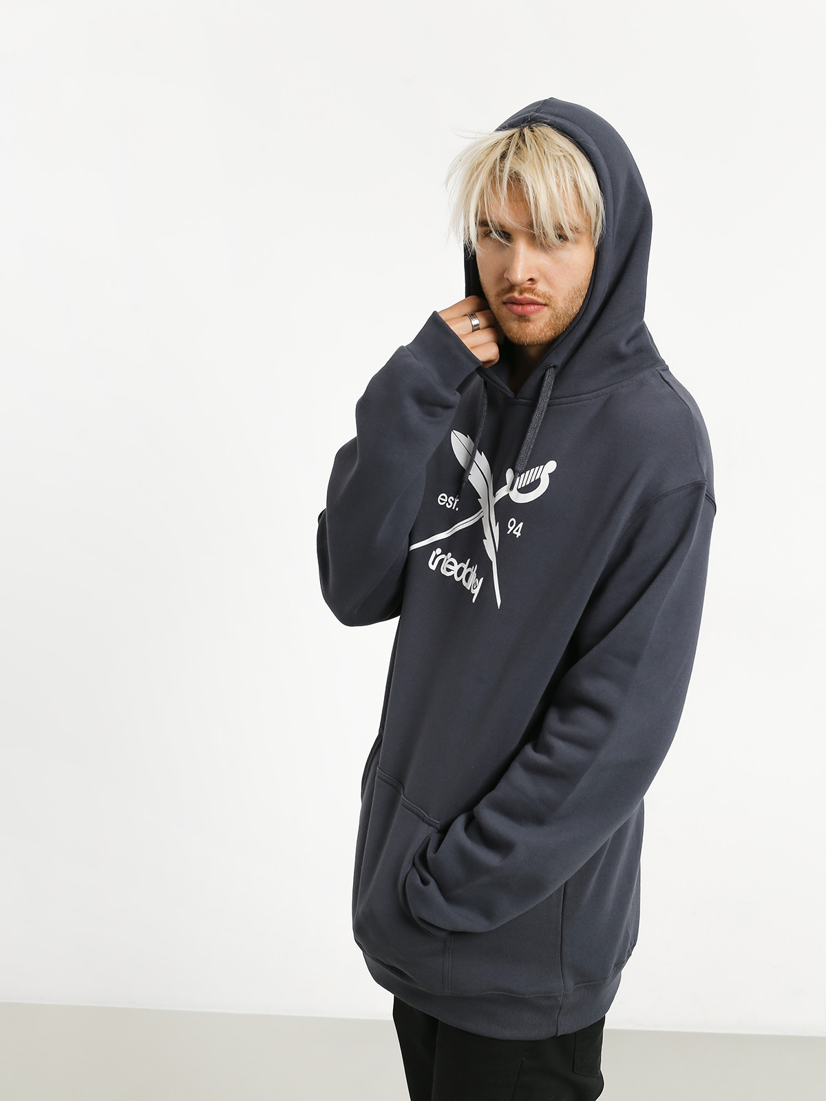 Bluza z kapturem Iriedaily Daily Flag HD (dark steel)