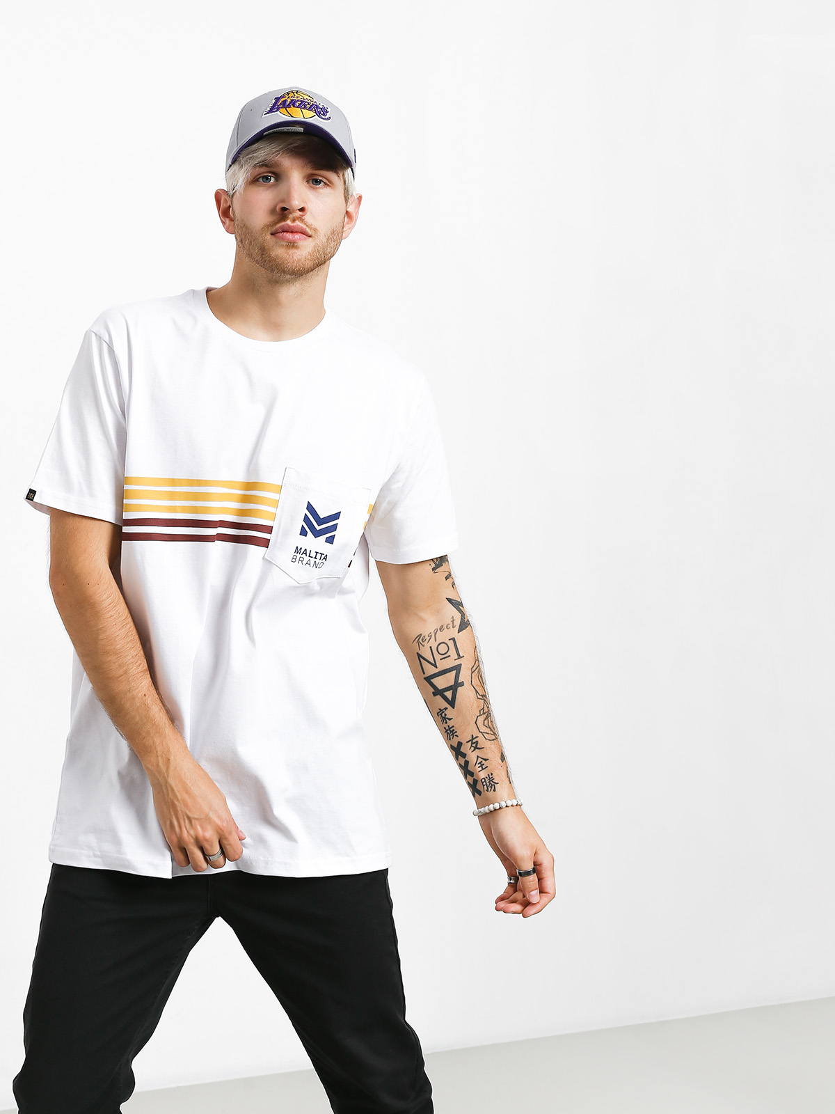 T-shirt Malita Stripes (white)