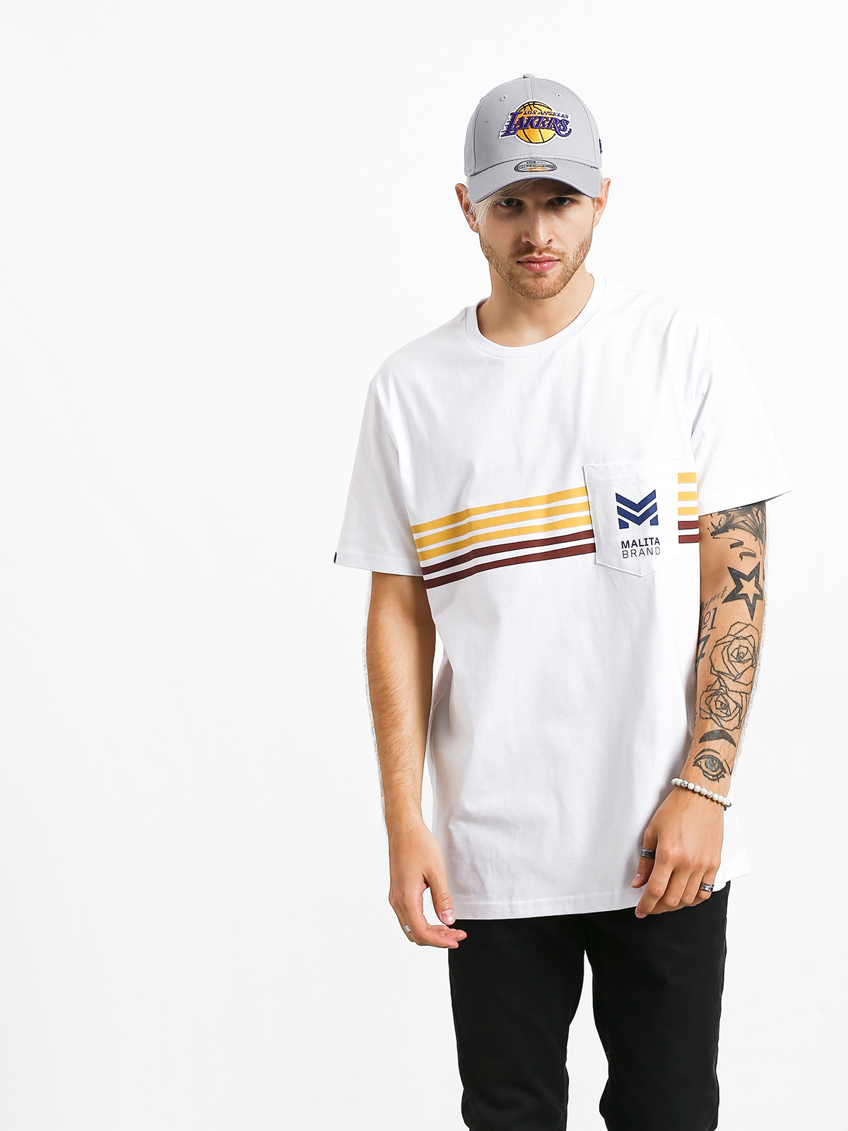 T-shirt Malita Stripes (white)