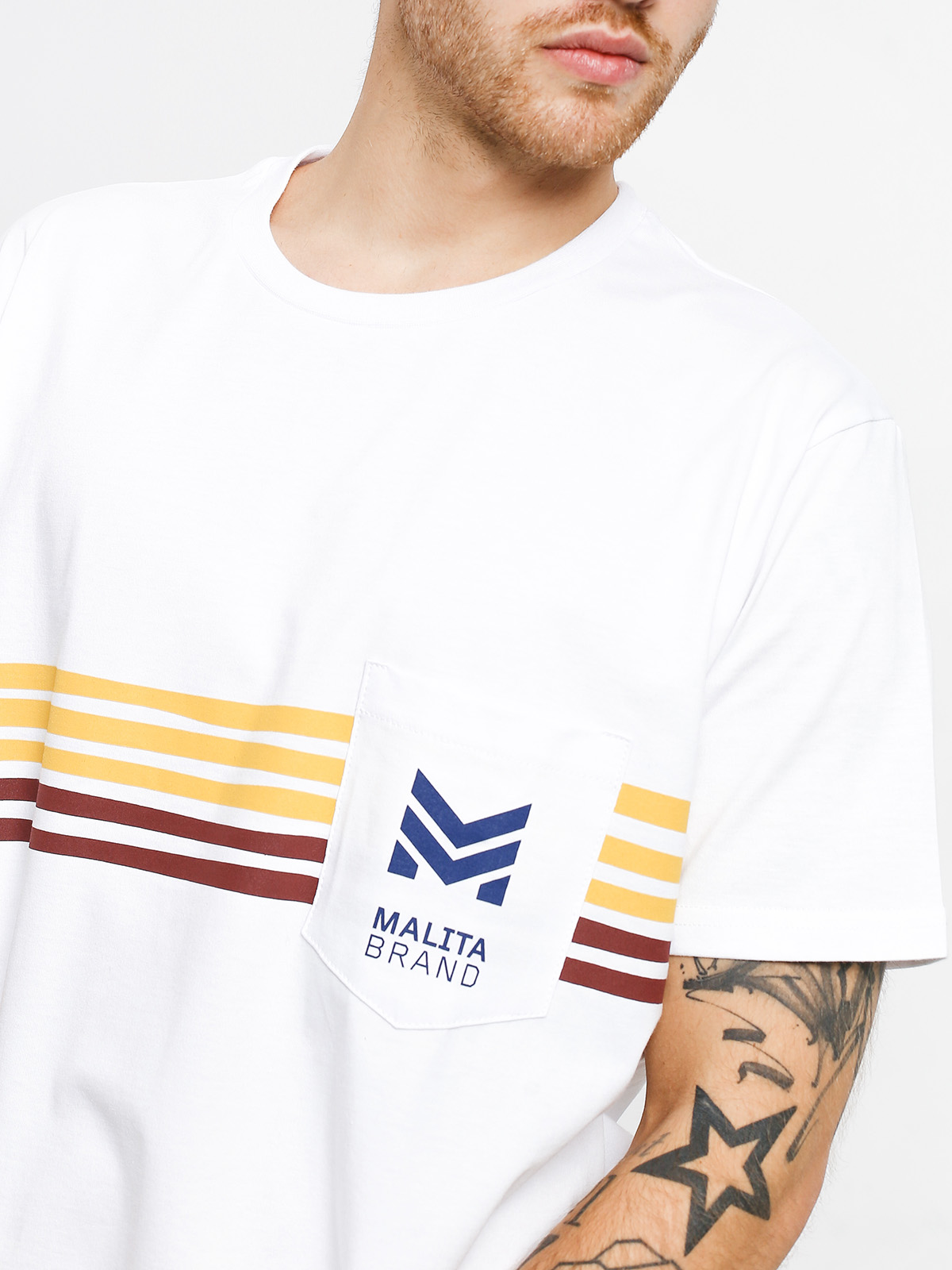 T-shirt Malita Stripes (white)