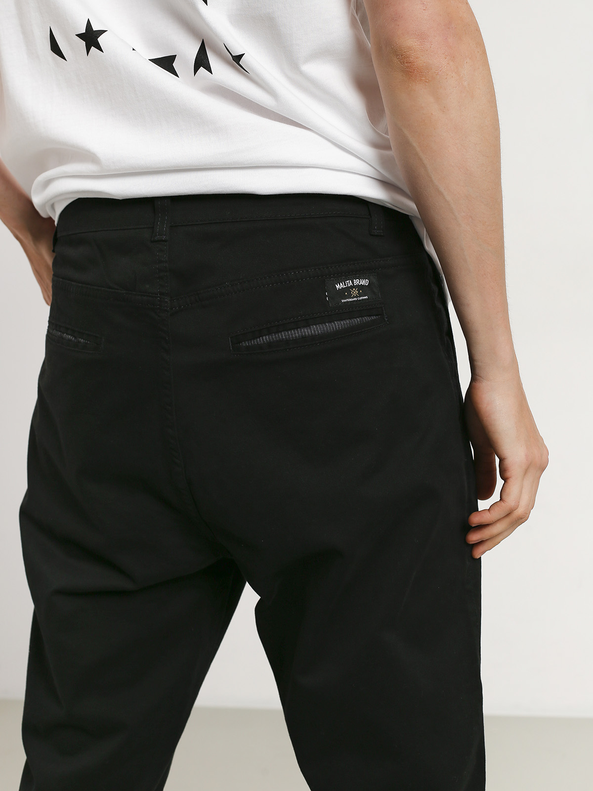 Spodnie Malita Chino Low (black/stripes)