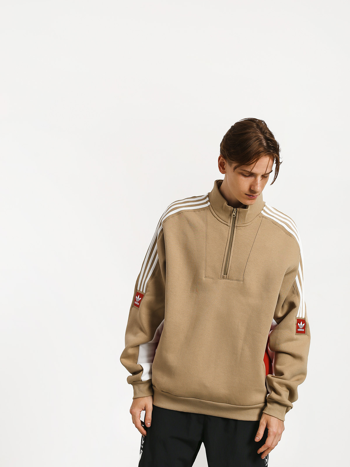 Bluza adidas Modular Flc 2 (hemp/white/power red)