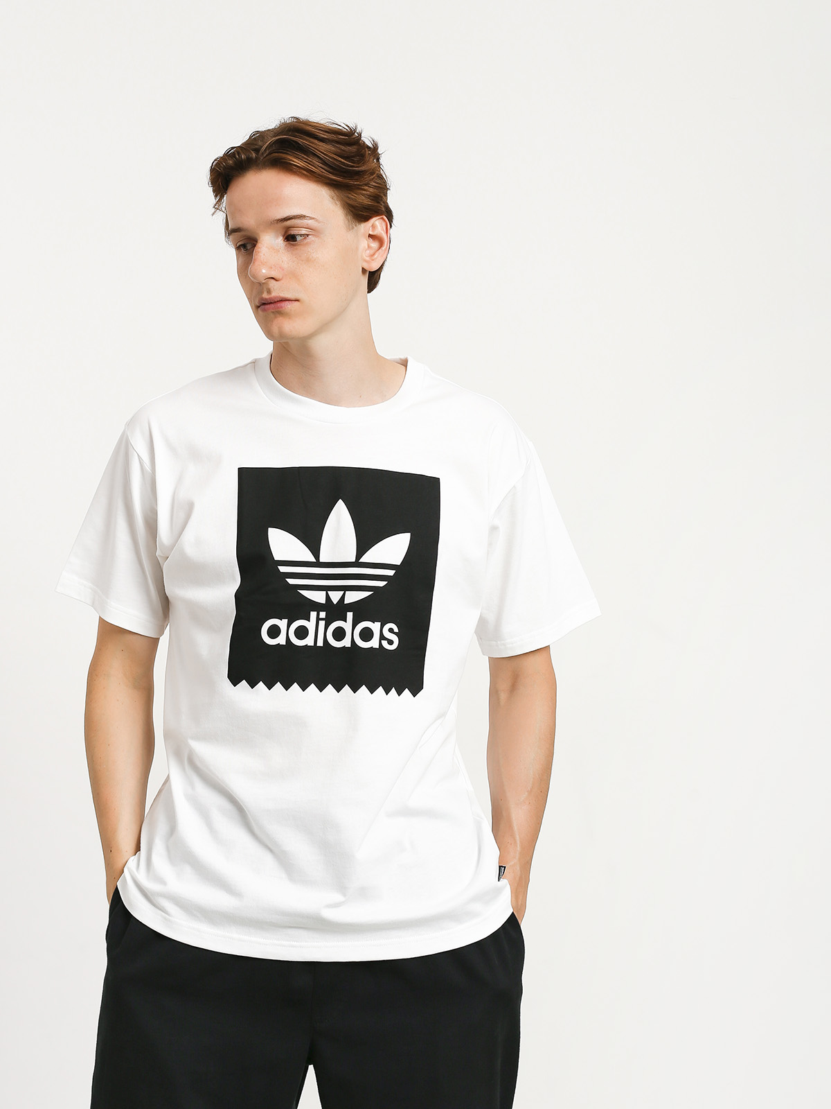 T-shirt adidas Solid Bb (white/black)