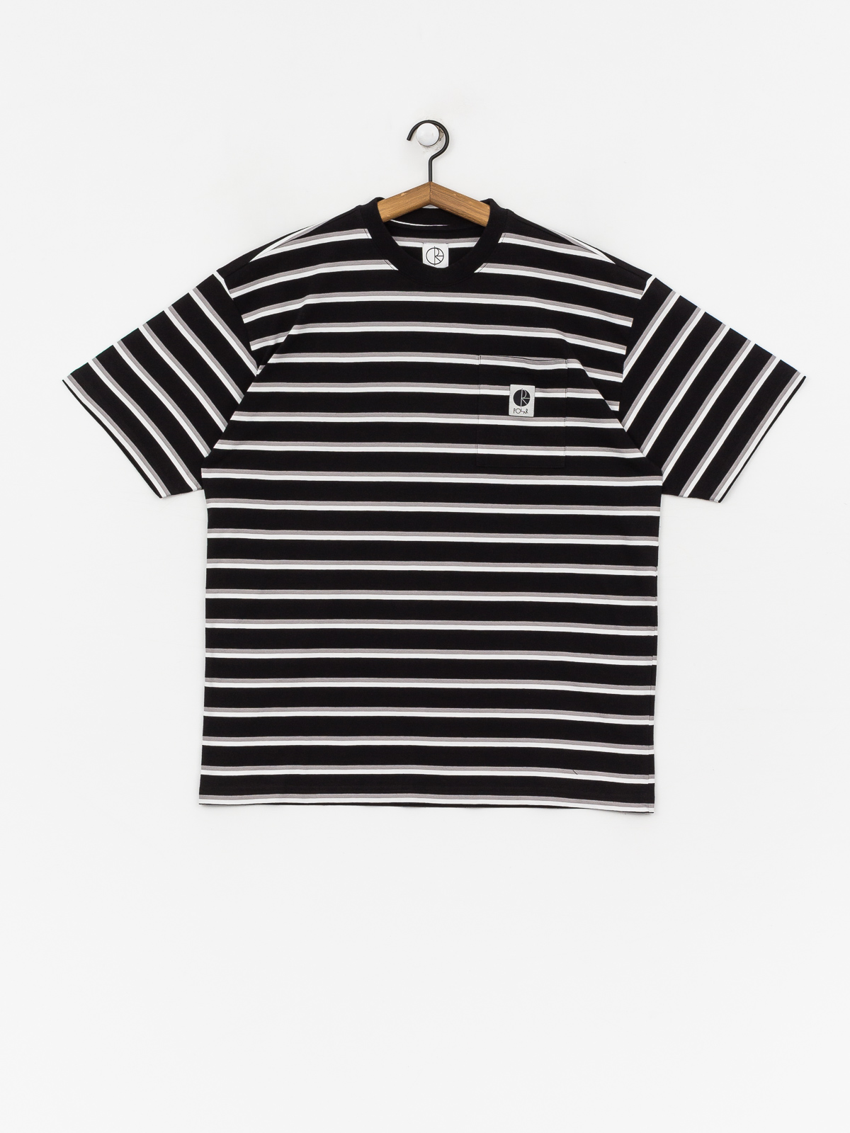 T-shirt Polar Skate Stripe Pocket (black)