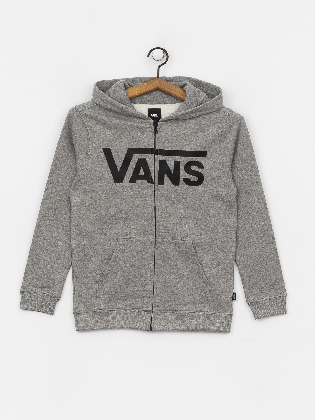 Bluza dziecięca z kapturem Vans Classic ZHD (cement heather/black)