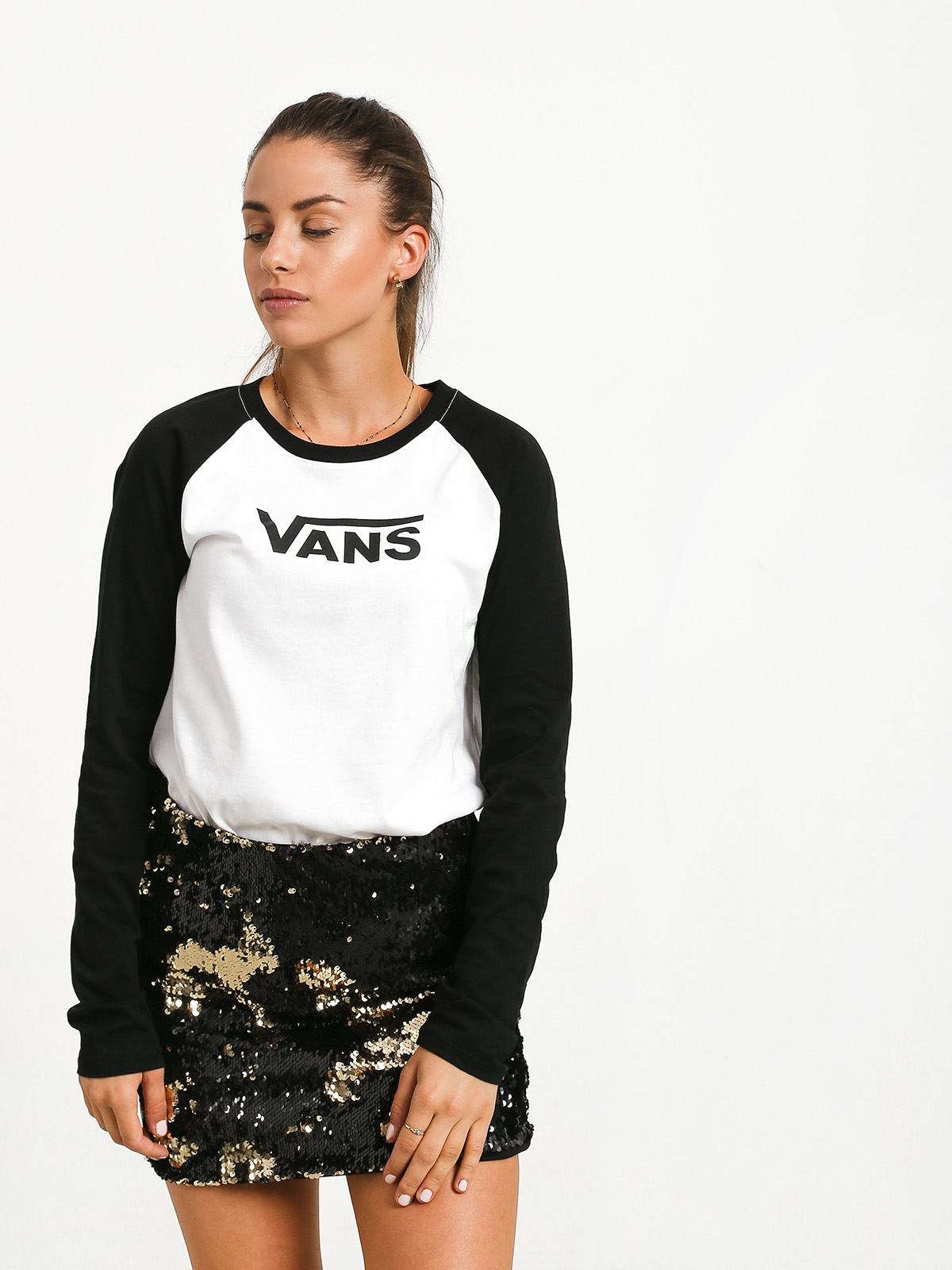Longsleeve Vans Flying V Classic Raglan Wmn (white/black)