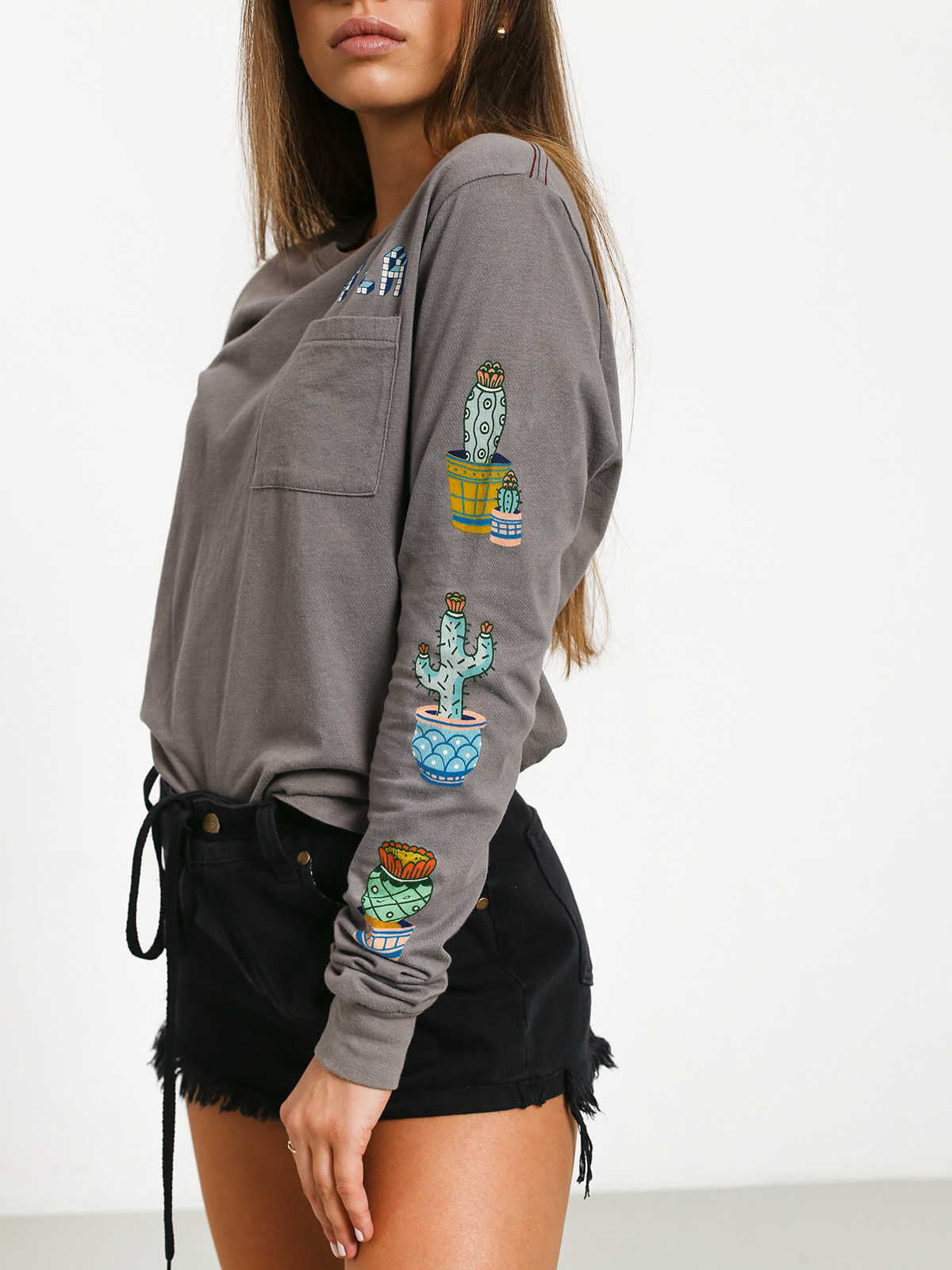 Longsleeve RVCA Cacti (concrete)