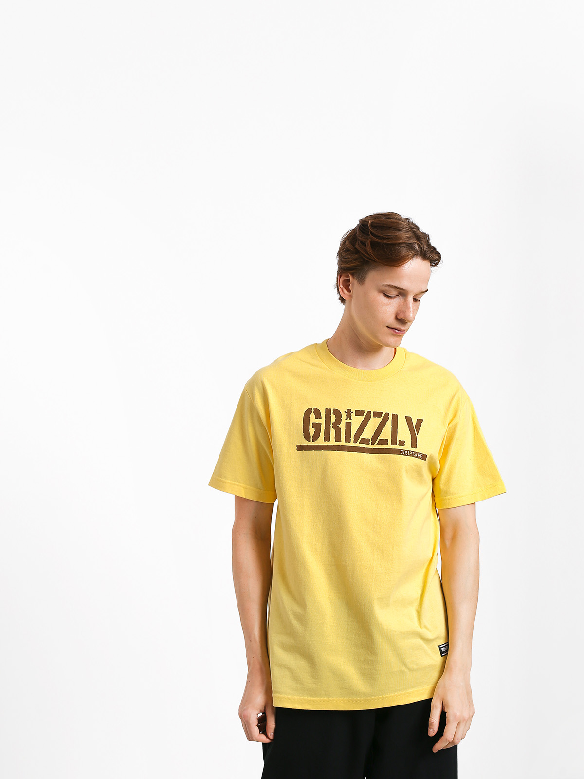 T-shirt Grizzly Griptape Stamp (banana/brown)