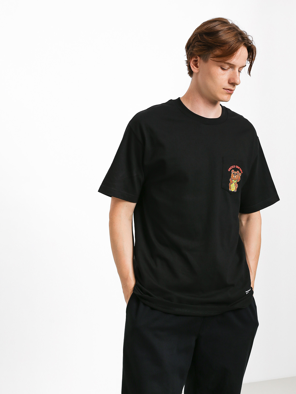 T-shirt Grizzly Griptape Lucky Bear Pocket (black)